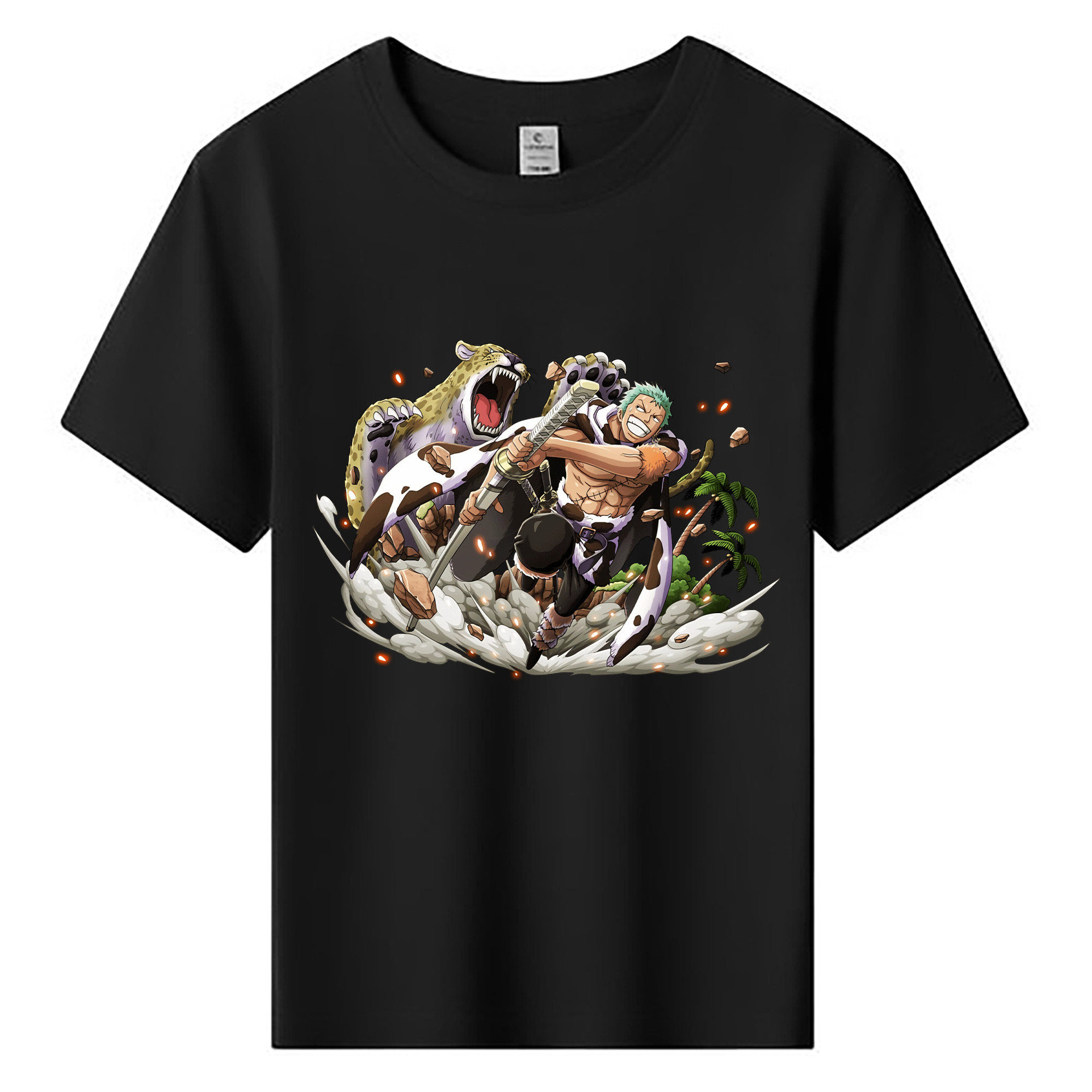 ワンピース ロロノア・ゾロ ONE PIECE Roronoa Zoro 綿100％キッズTシャツ（フロントプリント）