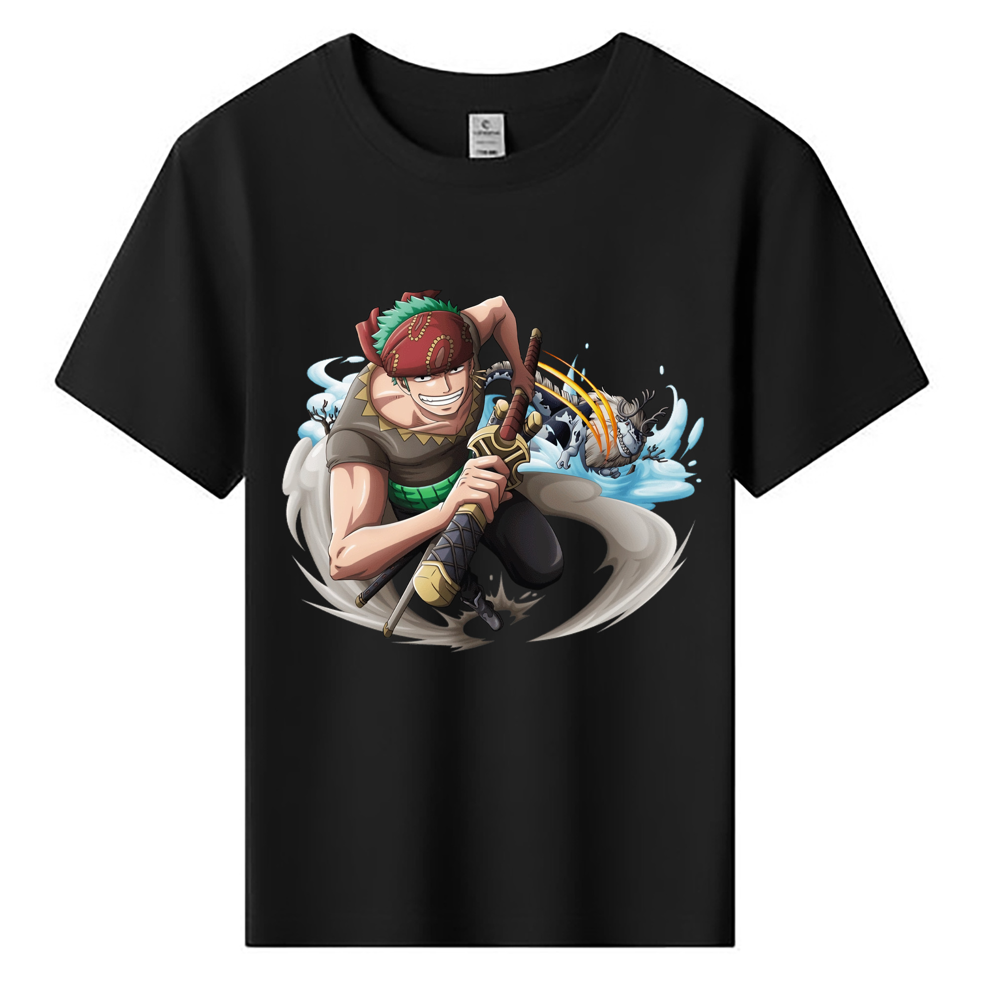 ワンピース ロロノア・ゾロ ONE PIECE Roronoa Zoro 綿100％キッズTシャツ（フロントプリント）