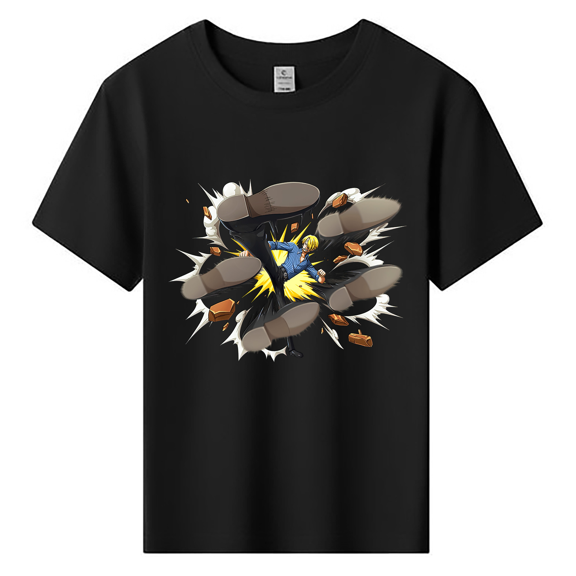 （画像用） ワンピース サンジ ONE PIECE Sanji 綿100％キッズTシャツ（フロントプリント）