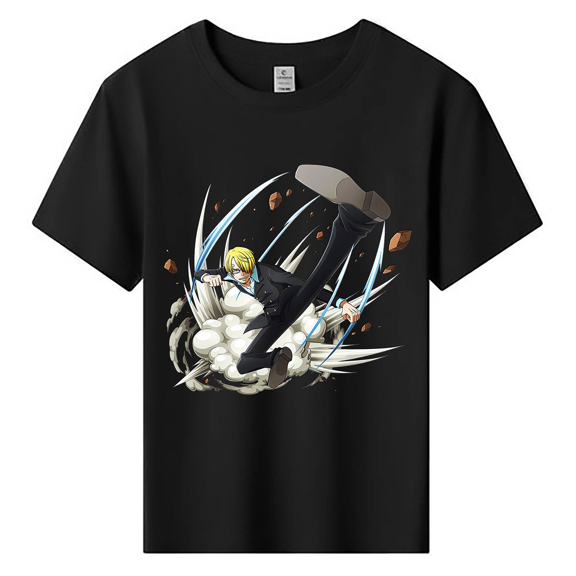 （画像用） ワンピース サンジ ONE PIECE Sanji 綿100％キッズTシャツ（フロントプリント）