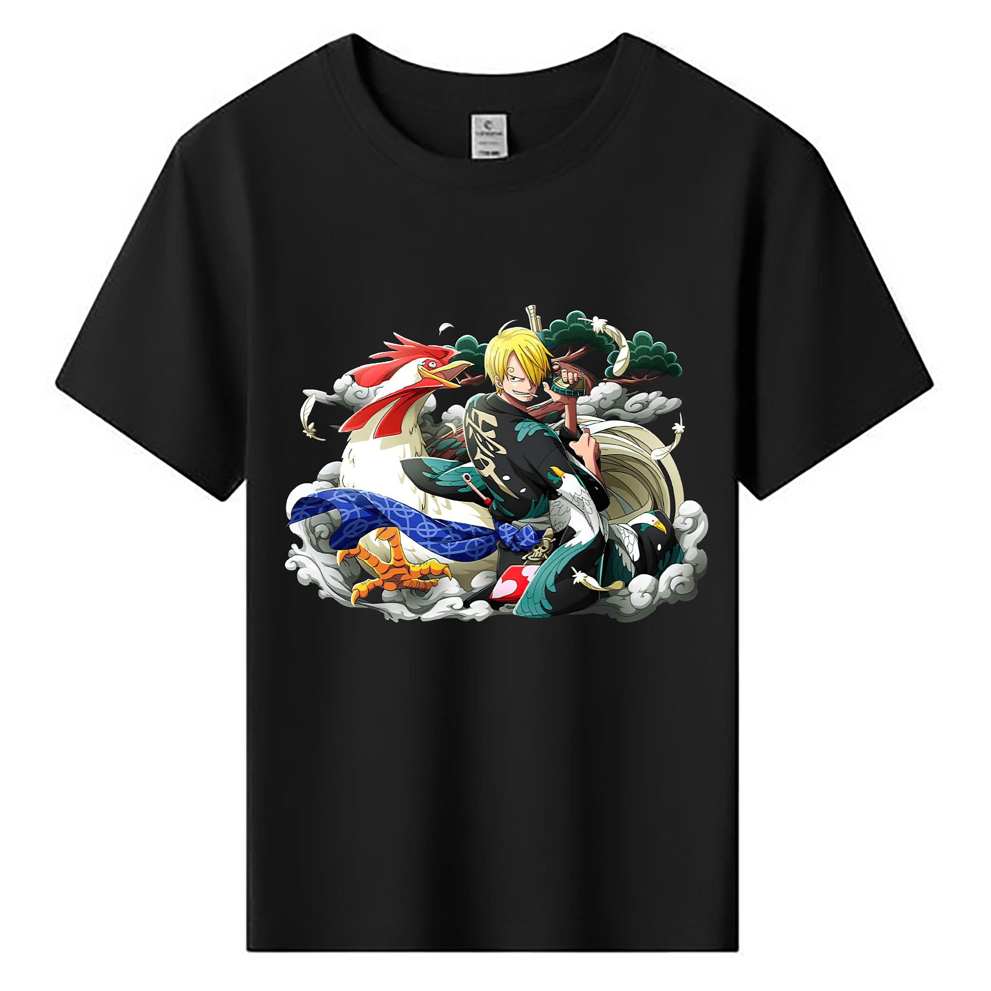 （画像用） ワンピース サンジ ONE PIECE Sanji 綿100％キッズTシャツ（フロントプリント）