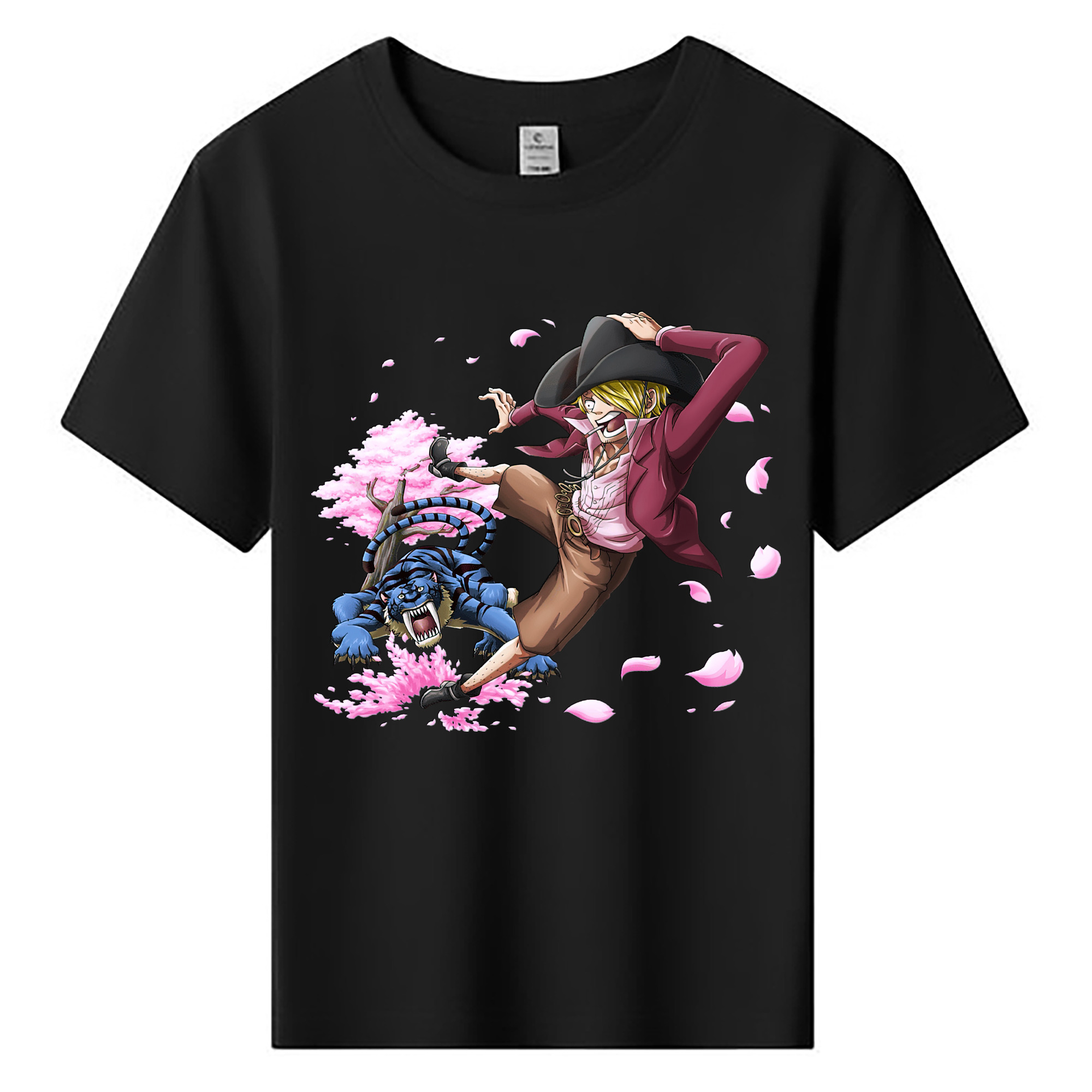 （画像用） ワンピース サンジ ONE PIECE Sanji 綿100％キッズTシャツ（フロントプリント）