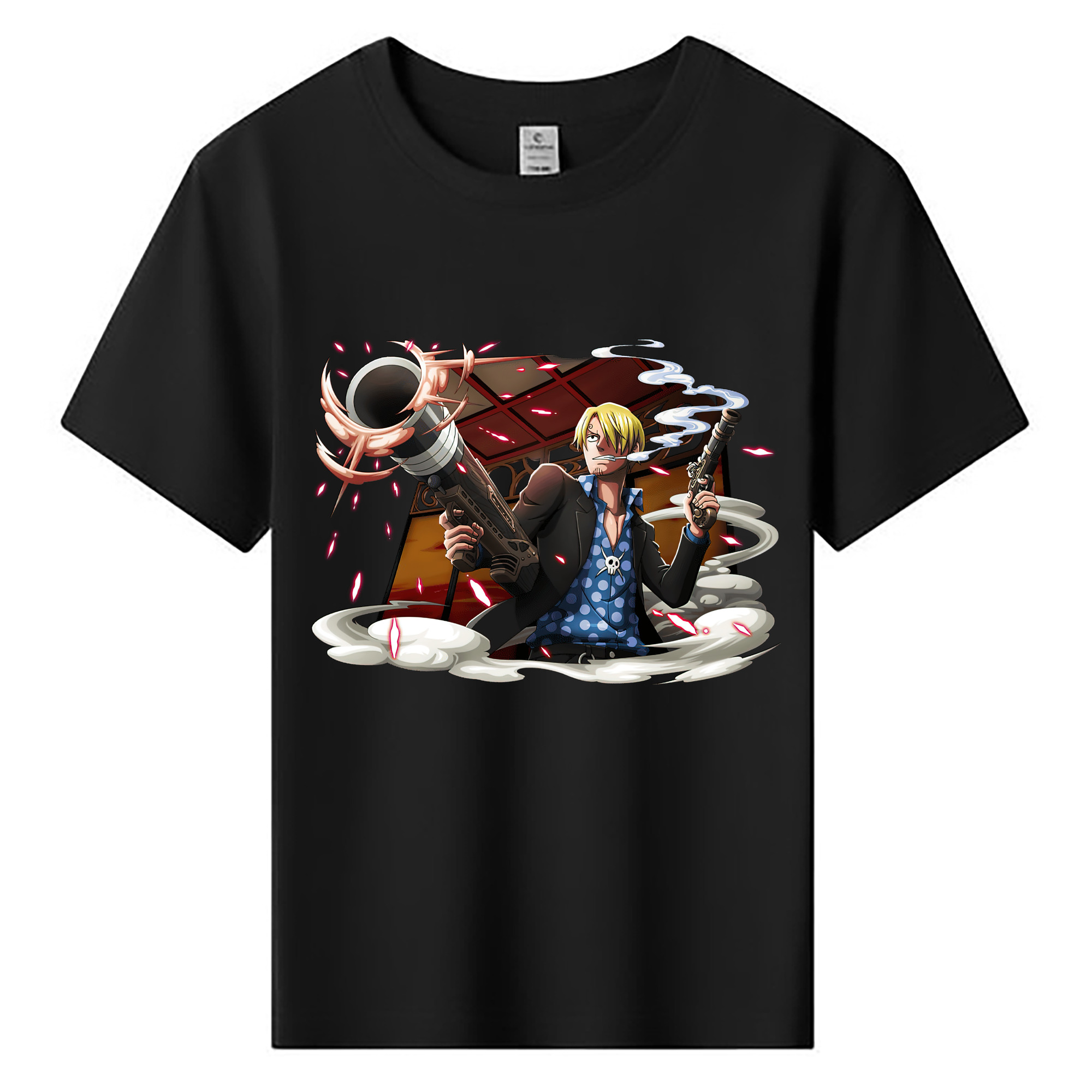 （画像用） ワンピース サンジ ONE PIECE Sanji 綿100％キッズTシャツ（フロントプリント）