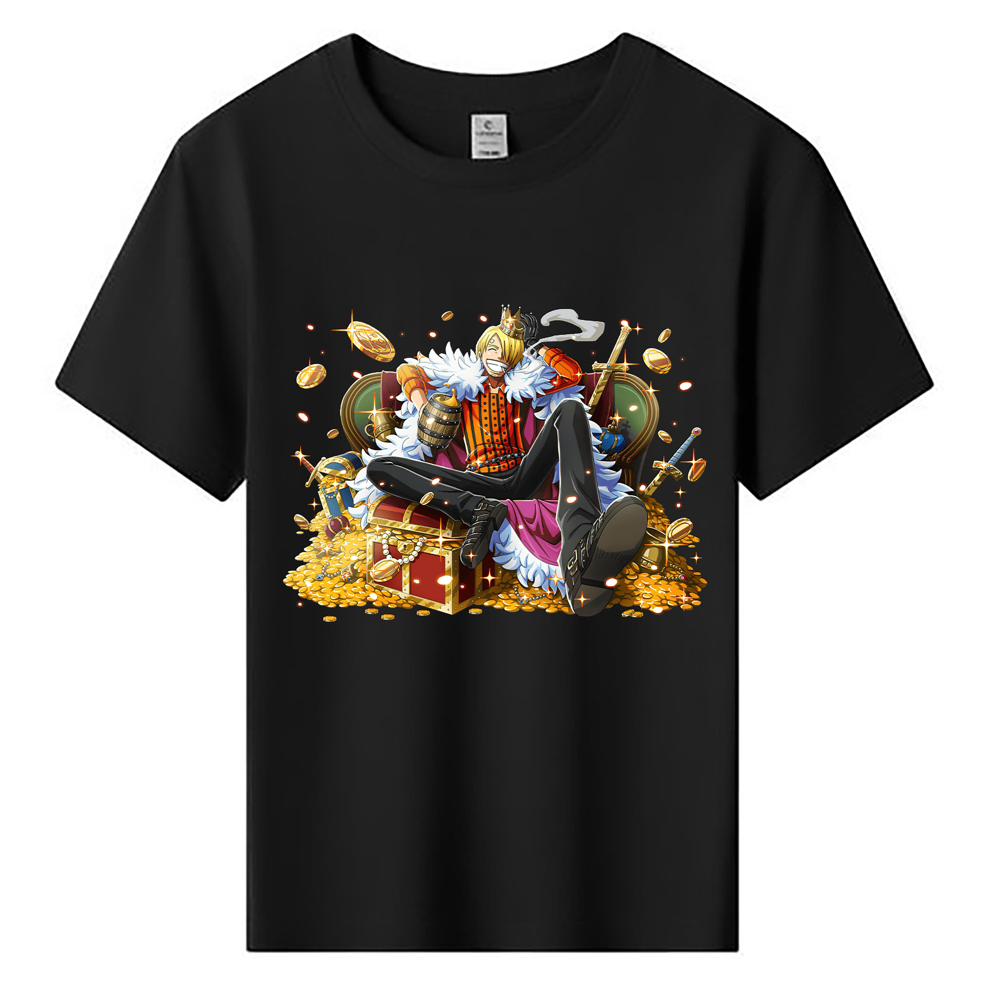 （画像用） ワンピース サンジ ONE PIECE Sanji 綿100％キッズTシャツ（フロントプリント）