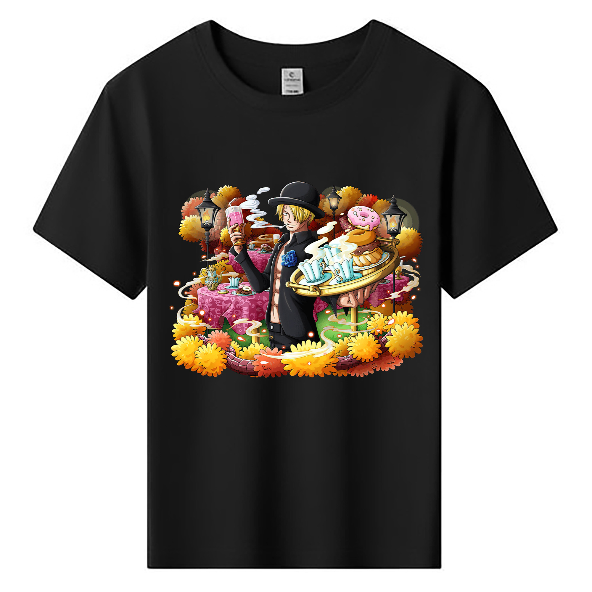 （画像用） ワンピース サンジ ONE PIECE Sanji 綿100％キッズTシャツ（フロントプリント）