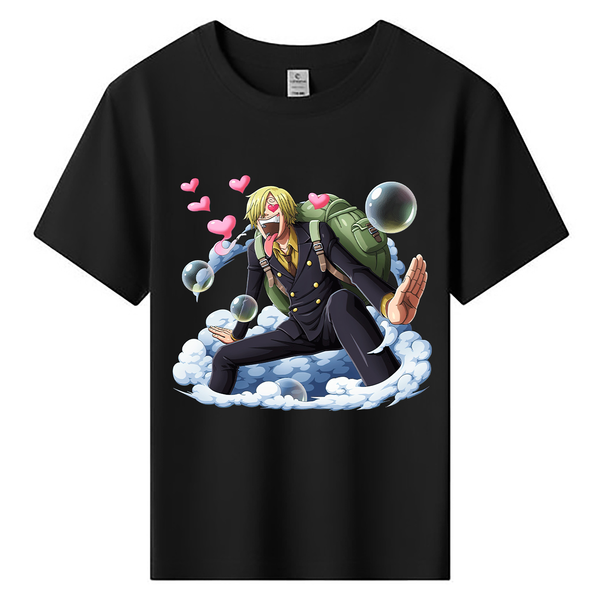 （画像用） ワンピース サンジ ONE PIECE Sanji 綿100％キッズTシャツ（フロントプリント）