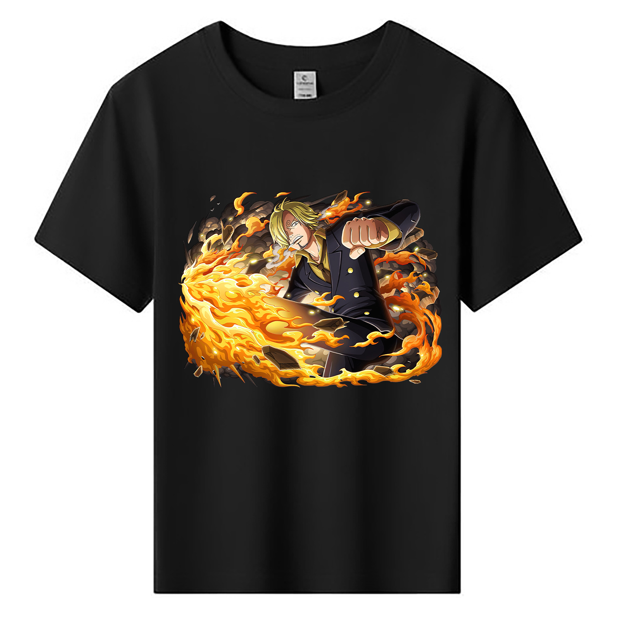 （画像用） ワンピース サンジ ONE PIECE Sanji 綿100％キッズTシャツ（フロントプリント）
