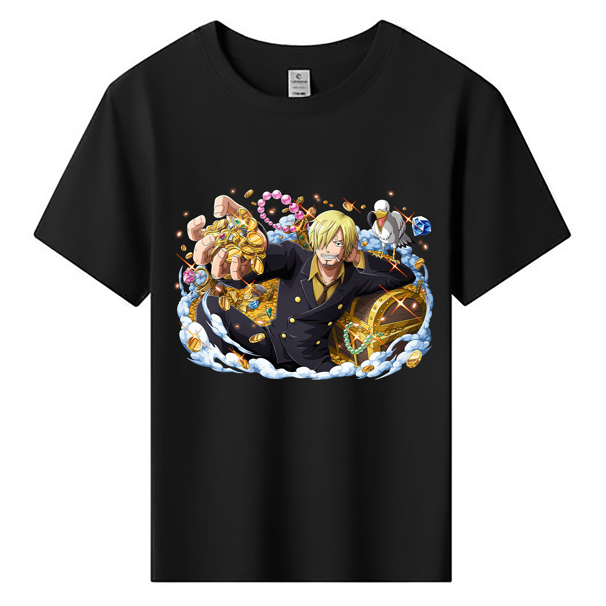 （画像用） ワンピース サンジ ONE PIECE Sanji 綿100％キッズTシャツ（フロントプリント）