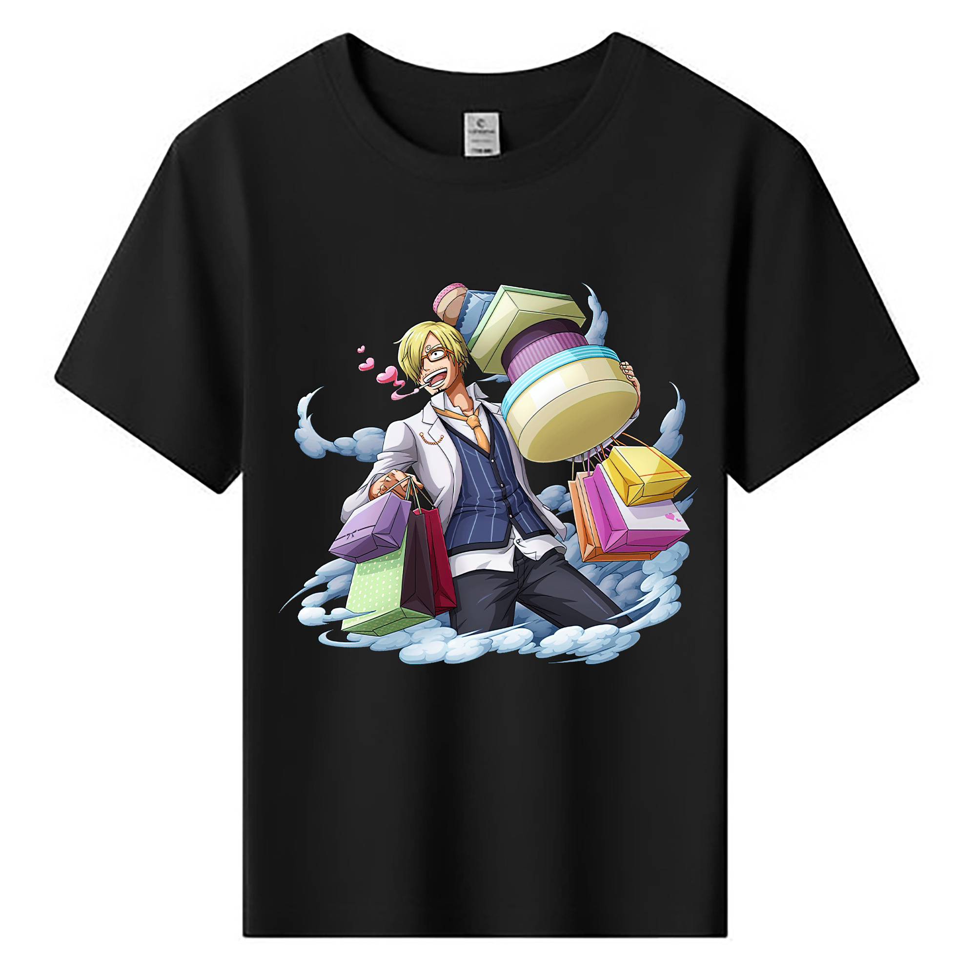 （画像用） ワンピース サンジ ONE PIECE Sanji 綿100％キッズTシャツ（フロントプリント）