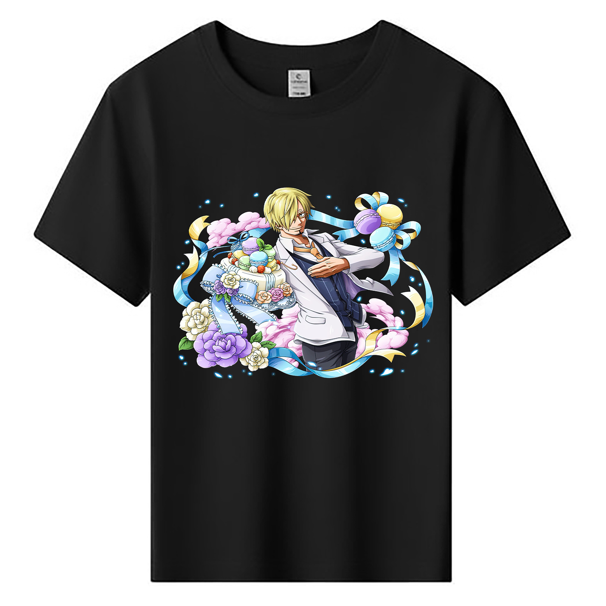 （画像用） ワンピース サンジ ONE PIECE Sanji 綿100％キッズTシャツ（フロントプリント）