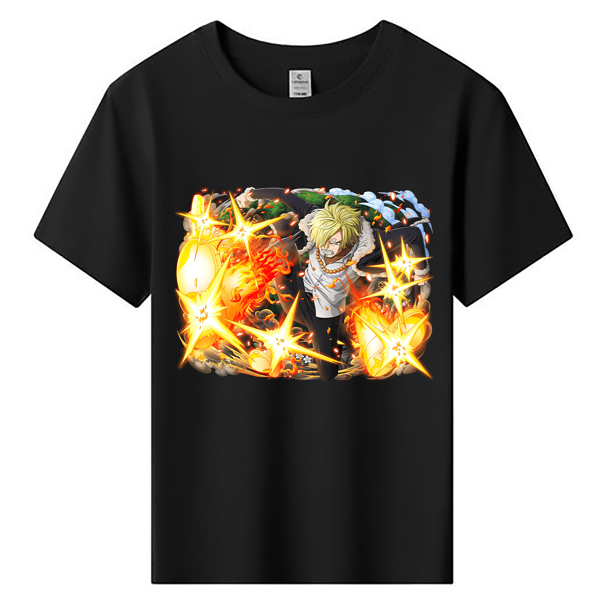 （画像用） ワンピース サンジ ONE PIECE Sanji 綿100％キッズTシャツ（フロントプリント）