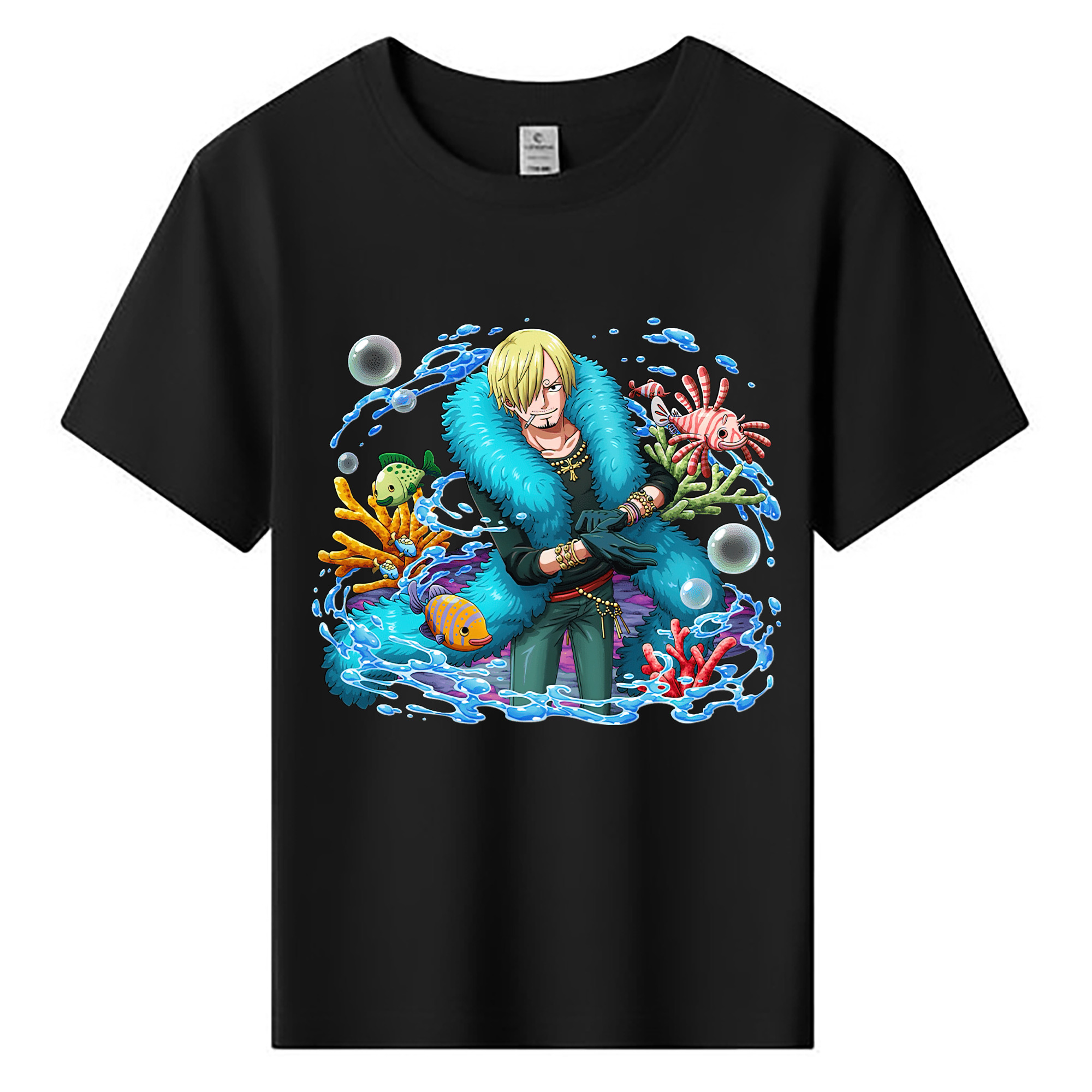 （画像用） ワンピース サンジ ONE PIECE Sanji 綿100％キッズTシャツ（フロントプリント）