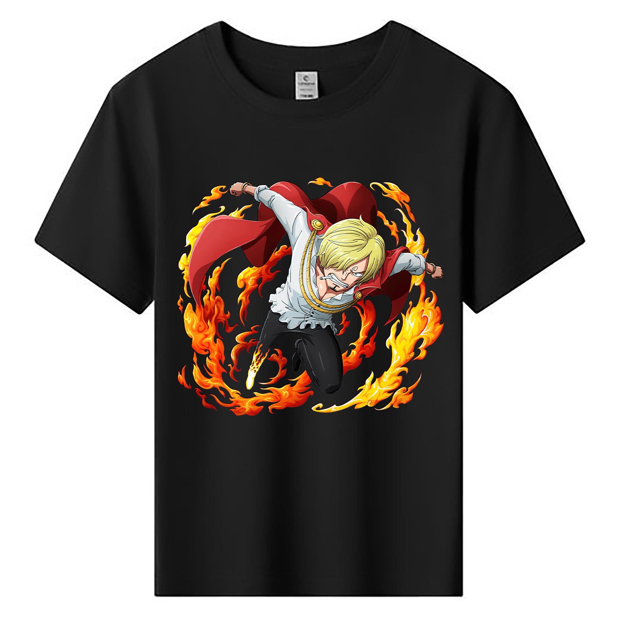 （画像用） ワンピース サンジ ONE PIECE Sanji 綿100％キッズTシャツ（フロントプリント）