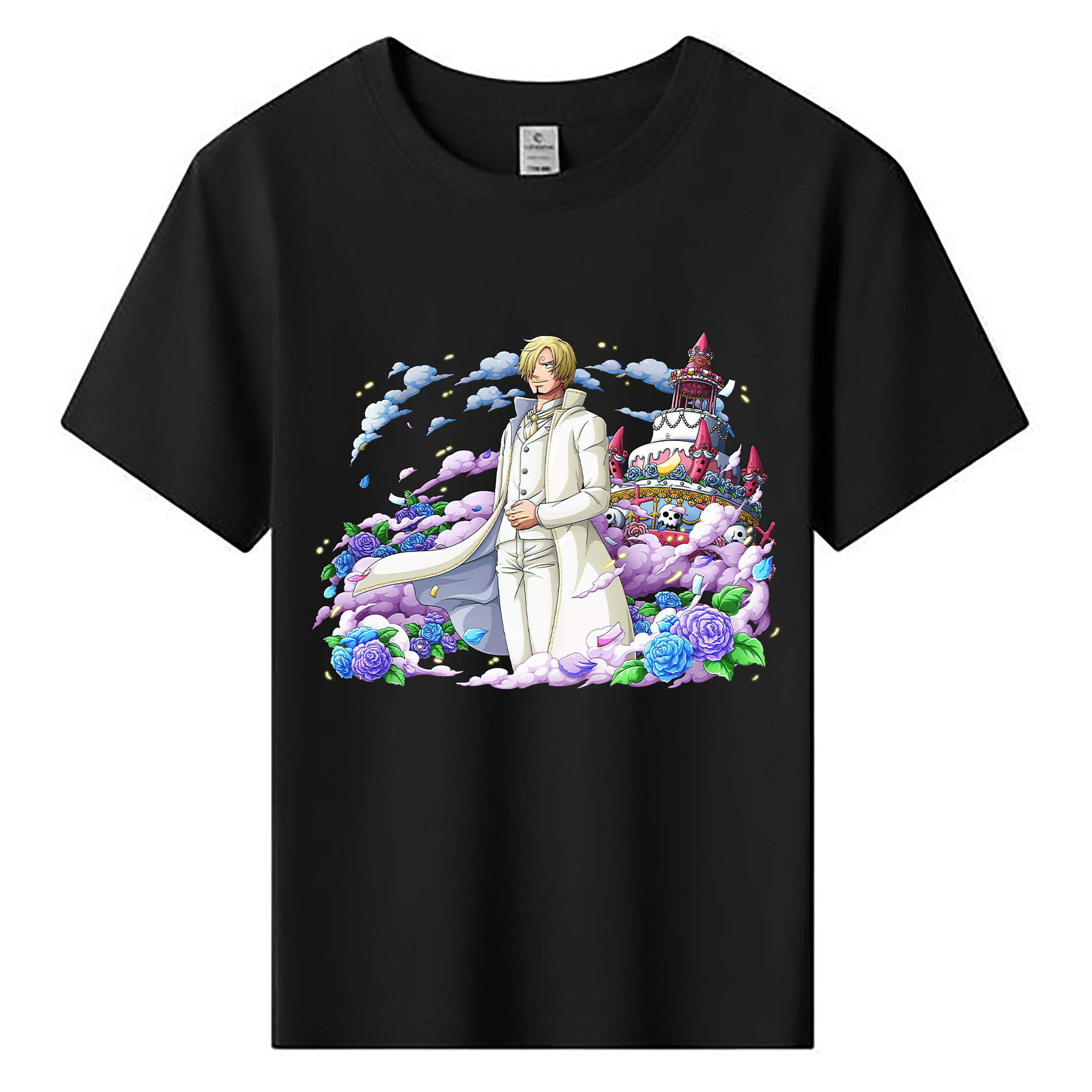 （画像用） ワンピース サンジ ONE PIECE Sanji 綿100％キッズTシャツ（フロントプリント）