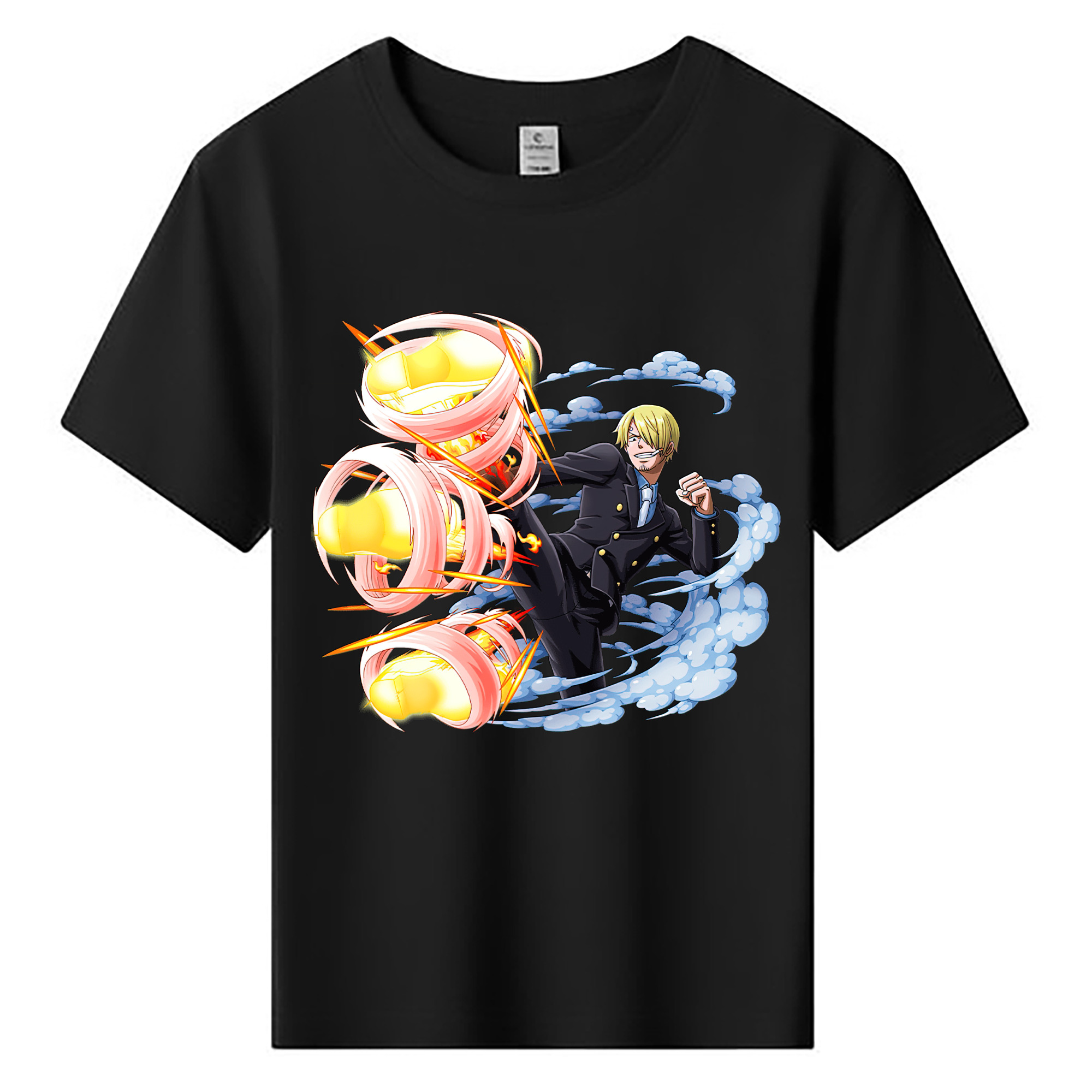 （画像用） ワンピース サンジ ONE PIECE Sanji 綿100％キッズTシャツ（フロントプリント）