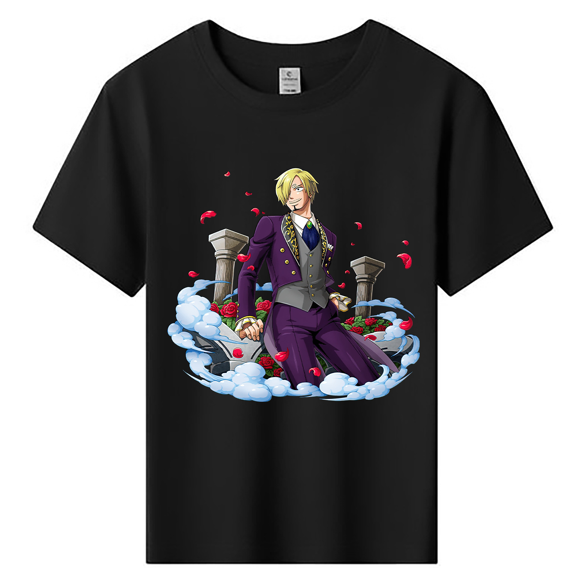（画像用） ワンピース サンジ ONE PIECE Sanji 綿100％キッズTシャツ（フロントプリント）