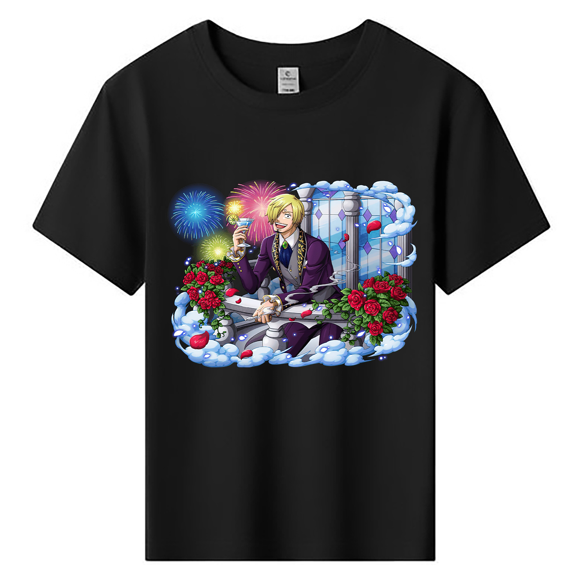 （画像用） ワンピース サンジ ONE PIECE Sanji 綿100％キッズTシャツ（フロントプリント）