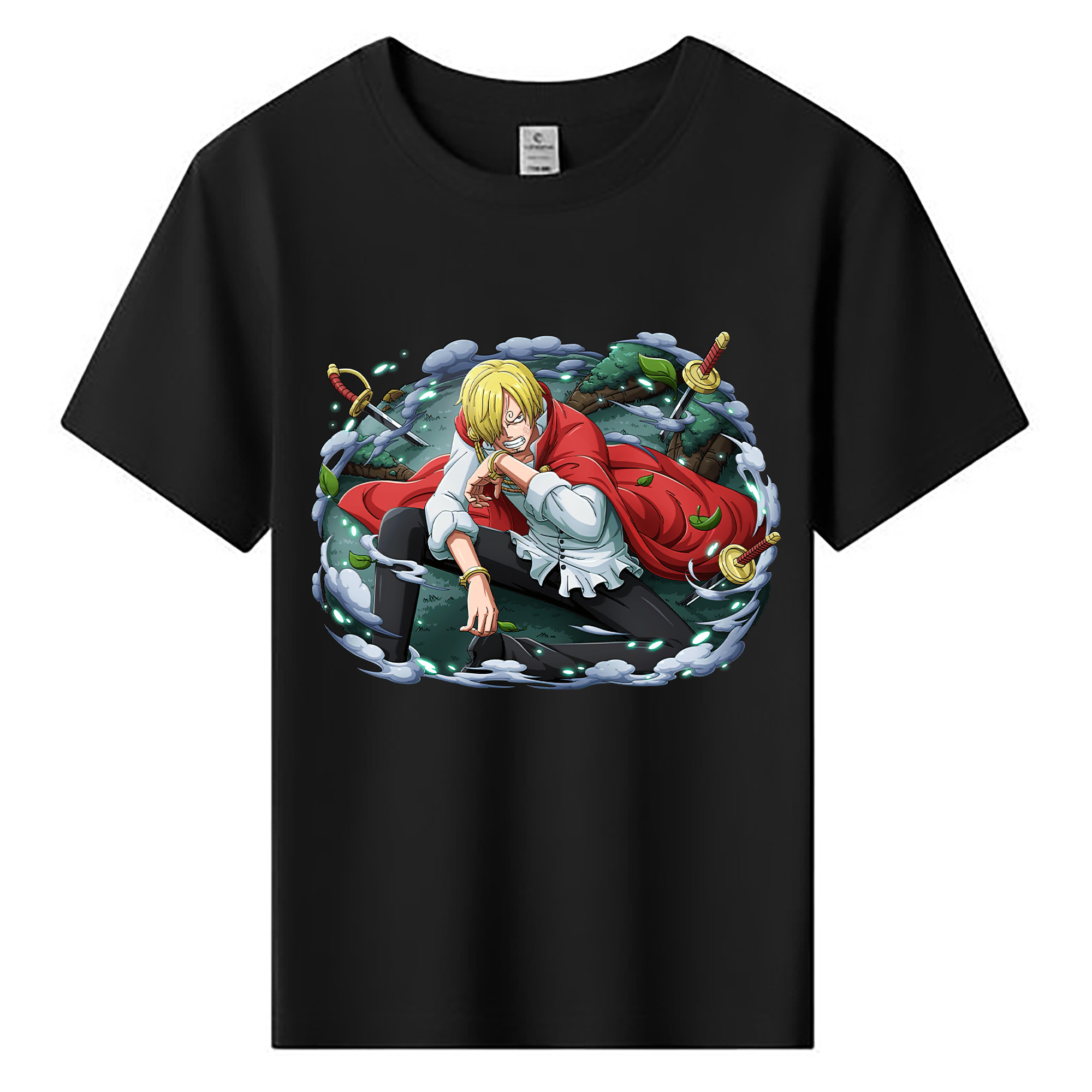 （画像用） ワンピース サンジ ONE PIECE Sanji 綿100％キッズTシャツ（フロントプリント）