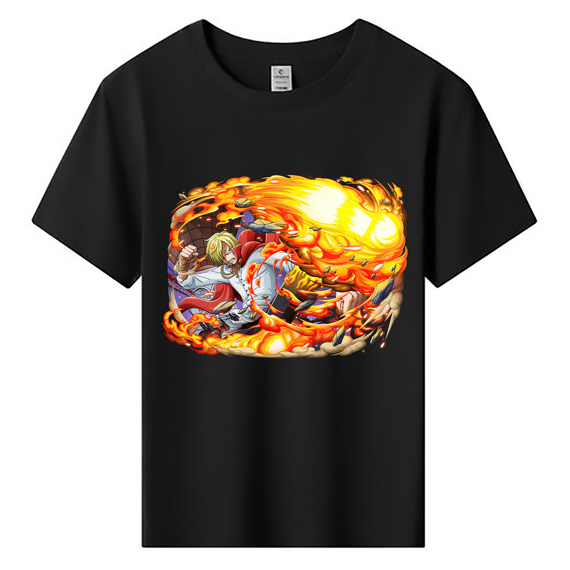 （画像用） ワンピース サンジ ONE PIECE Sanji 綿100％キッズTシャツ（フロントプリント）
