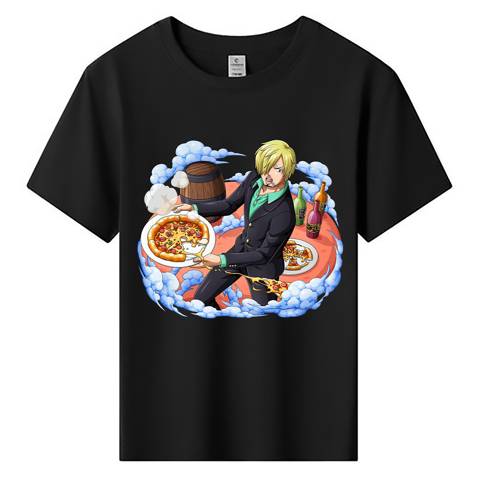（画像用） ワンピース サンジ ONE PIECE Sanji 綿100％キッズTシャツ（フロントプリント）