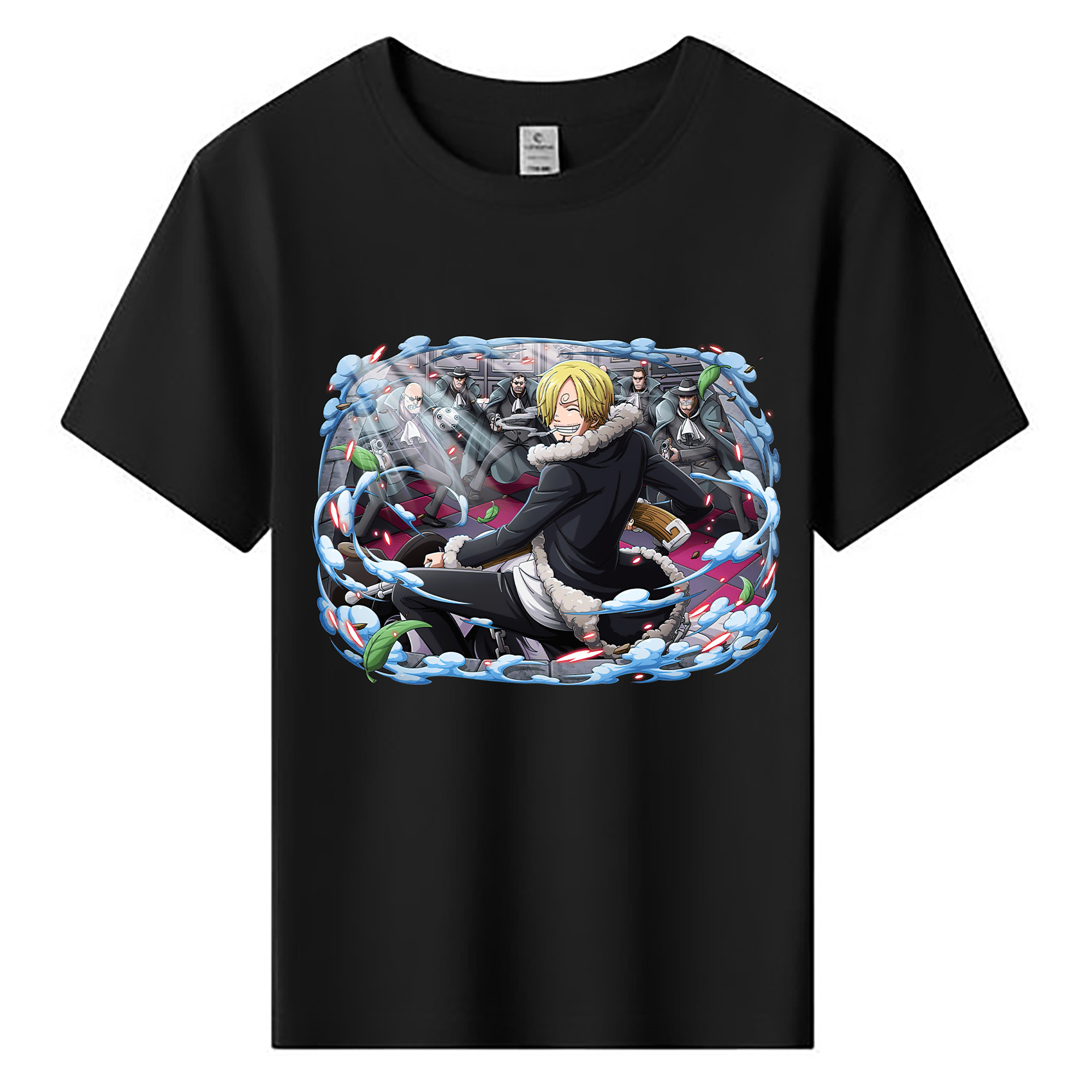 （画像用） ワンピース サンジ ONE PIECE Sanji 綿100％キッズTシャツ（フロントプリント）