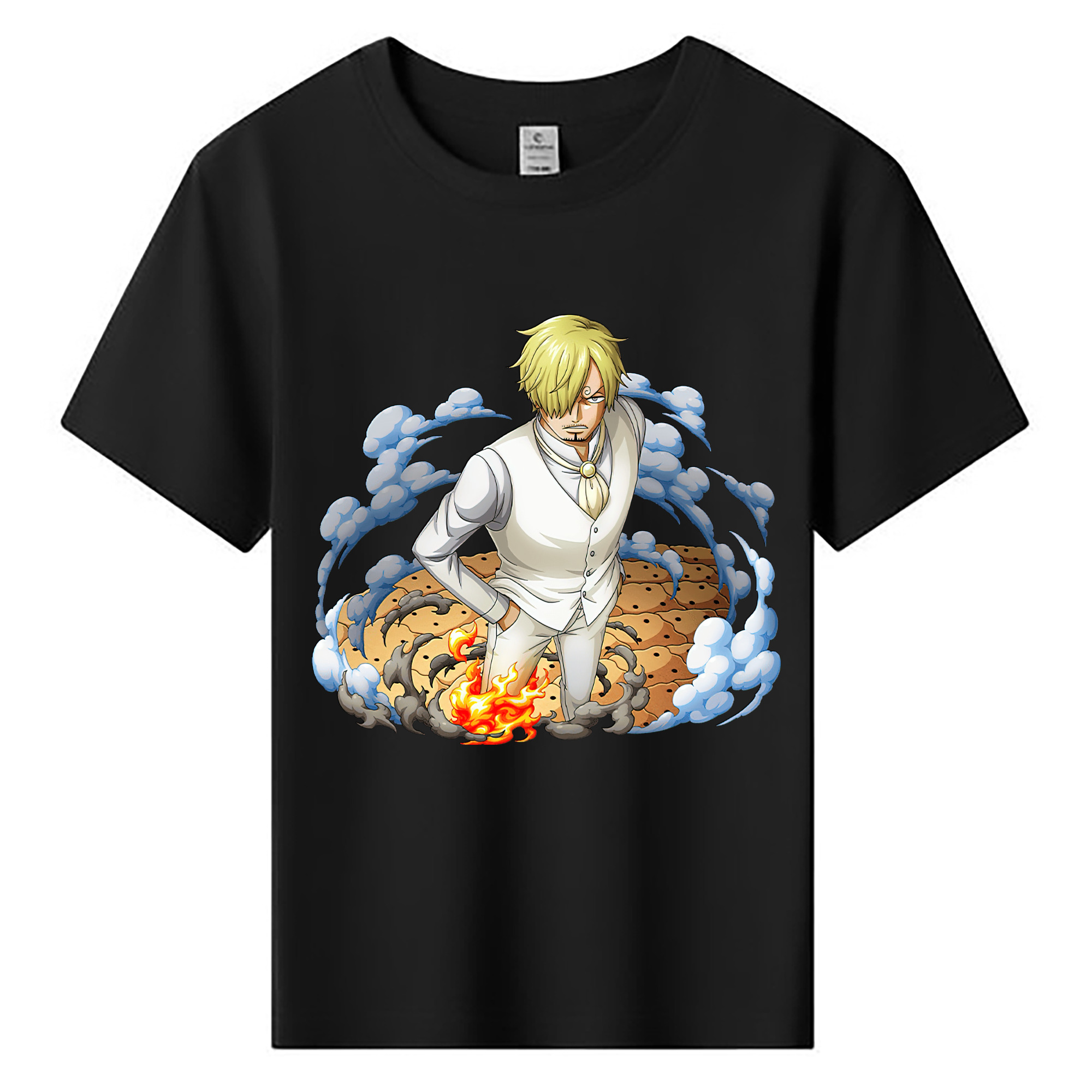 （画像用） ワンピース サンジ ONE PIECE Sanji 綿100％キッズTシャツ（フロントプリント）