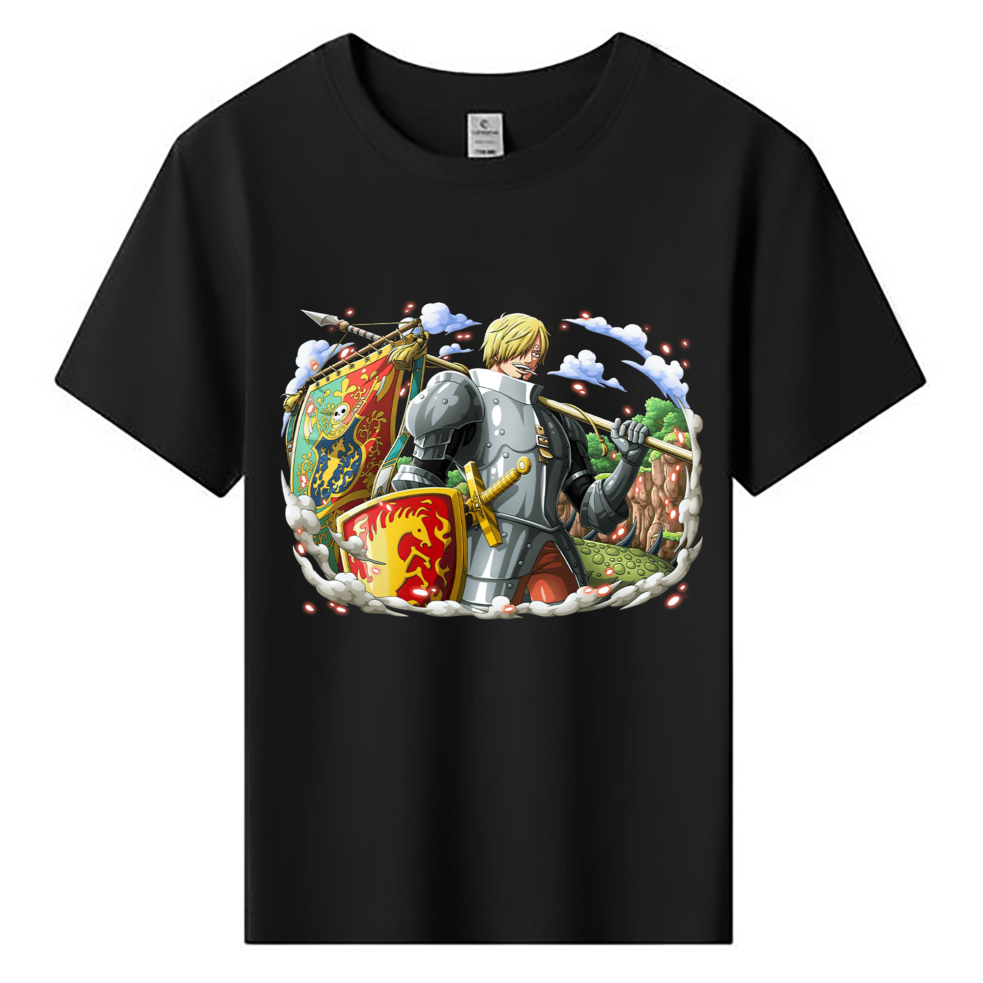 （画像用） ワンピース サンジ ONE PIECE Sanji 綿100％キッズTシャツ（フロントプリント）