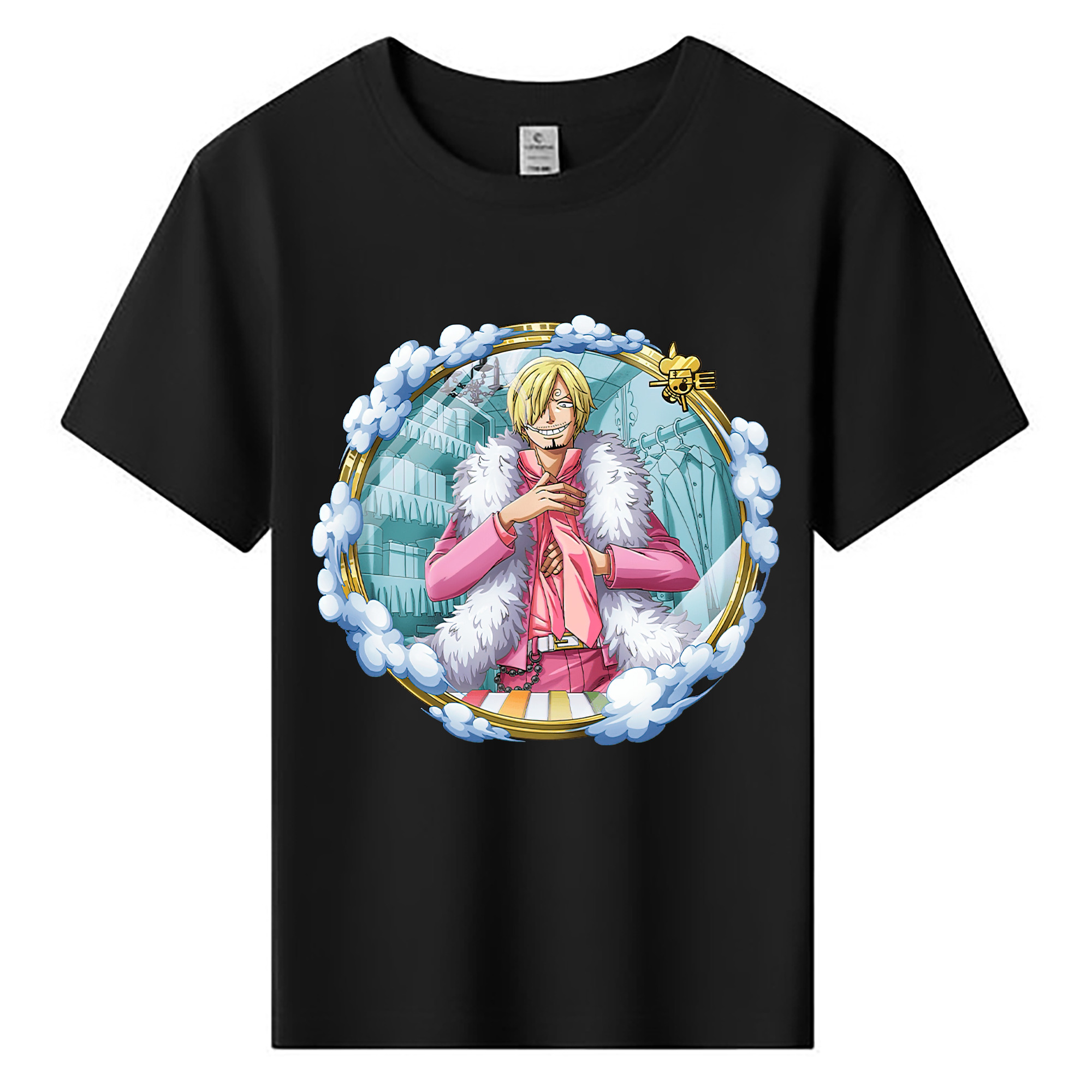 （画像用） ワンピース サンジ ONE PIECE Sanji 綿100％キッズTシャツ（フロントプリント）