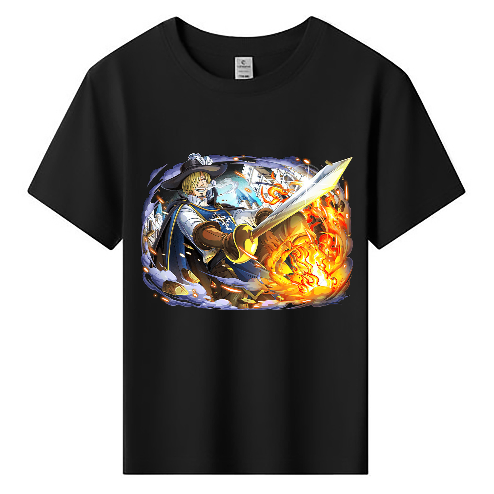 （画像用） ワンピース サンジ ONE PIECE Sanji 綿100％キッズTシャツ（フロントプリント）