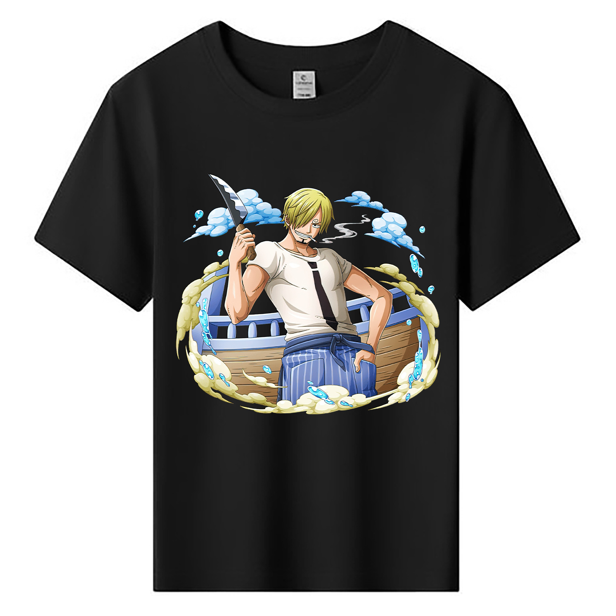 （画像用） ワンピース サンジ ONE PIECE Sanji 綿100％キッズTシャツ（フロントプリント）