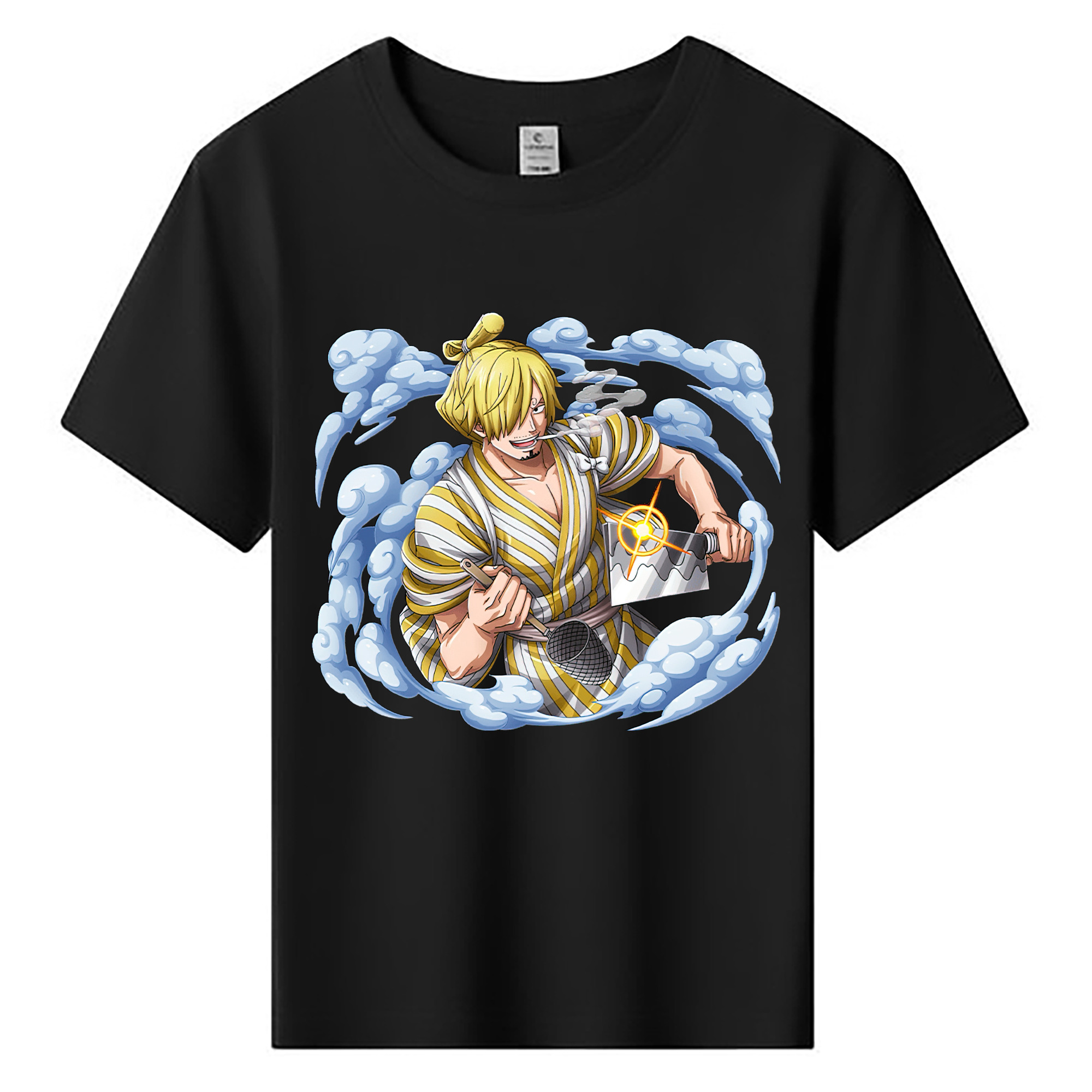 （画像用） ワンピース サンジ ONE PIECE Sanji 綿100％キッズTシャツ（フロントプリント）