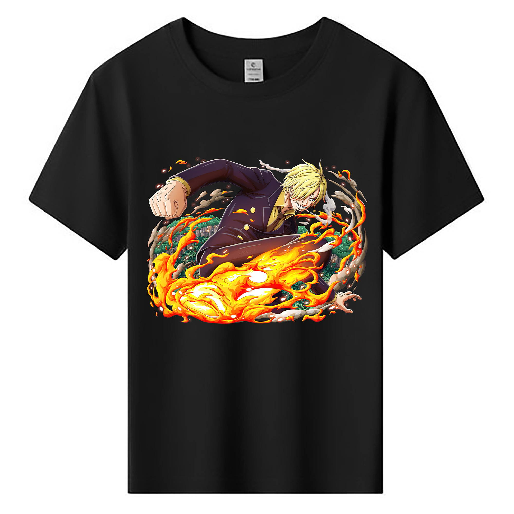 （画像用） ワンピース サンジ ONE PIECE Sanji 綿100％キッズTシャツ（フロントプリント）