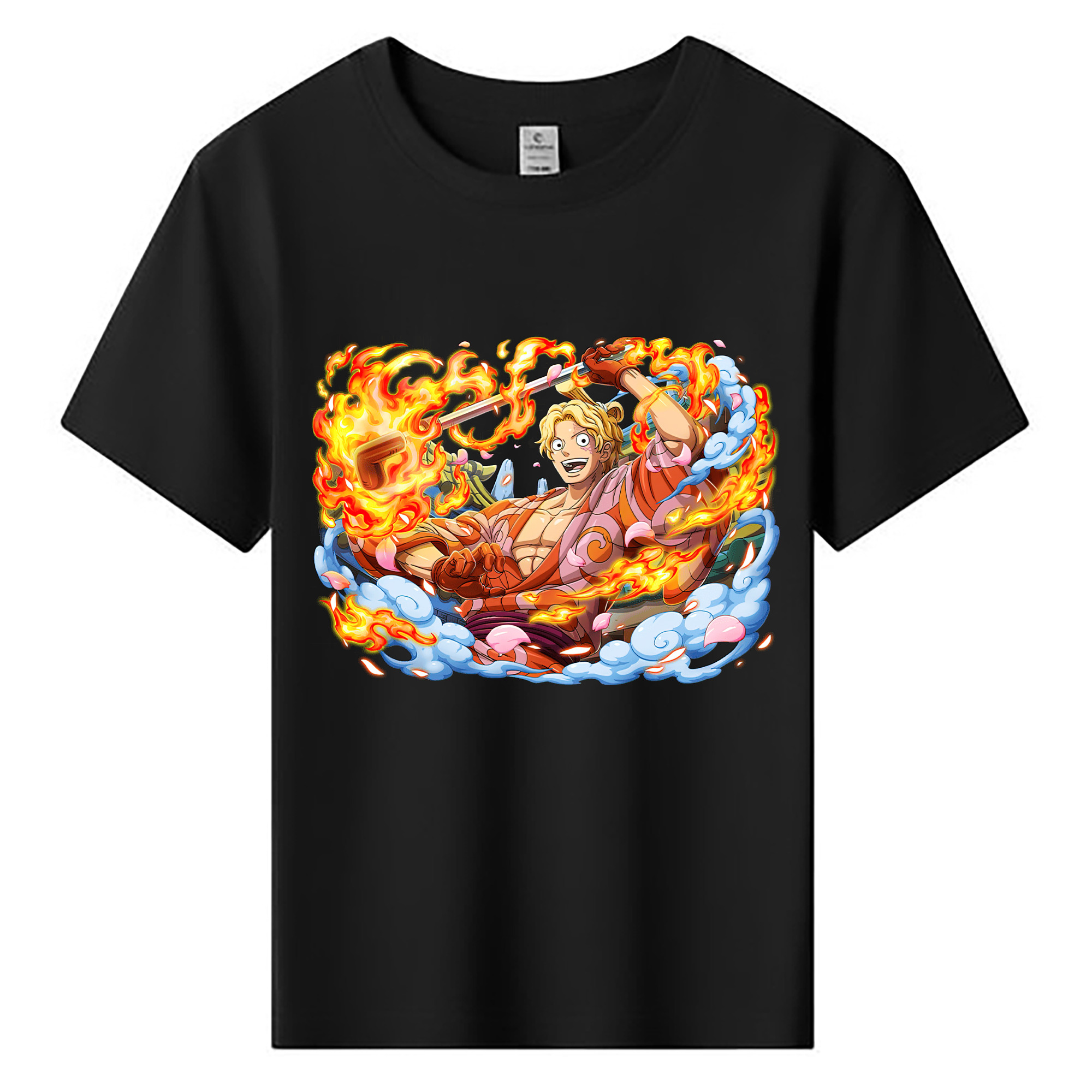 ワンピース サンジ ONE PIECE Sanji 綿100％キッズTシャツ（フロントプリント）