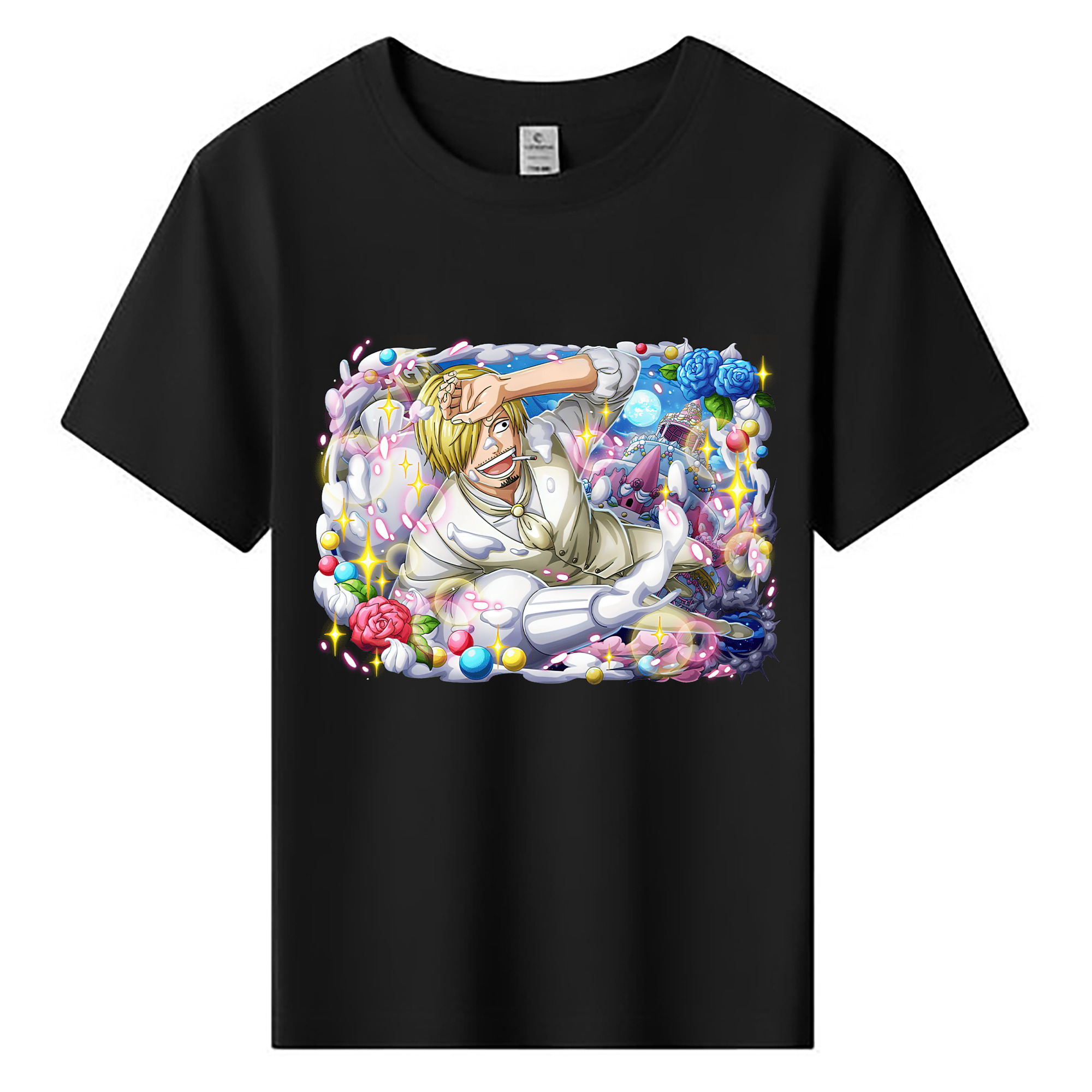 （画像用） ワンピース サンジ ONE PIECE Sanji 綿100％キッズTシャツ（フロントプリント）