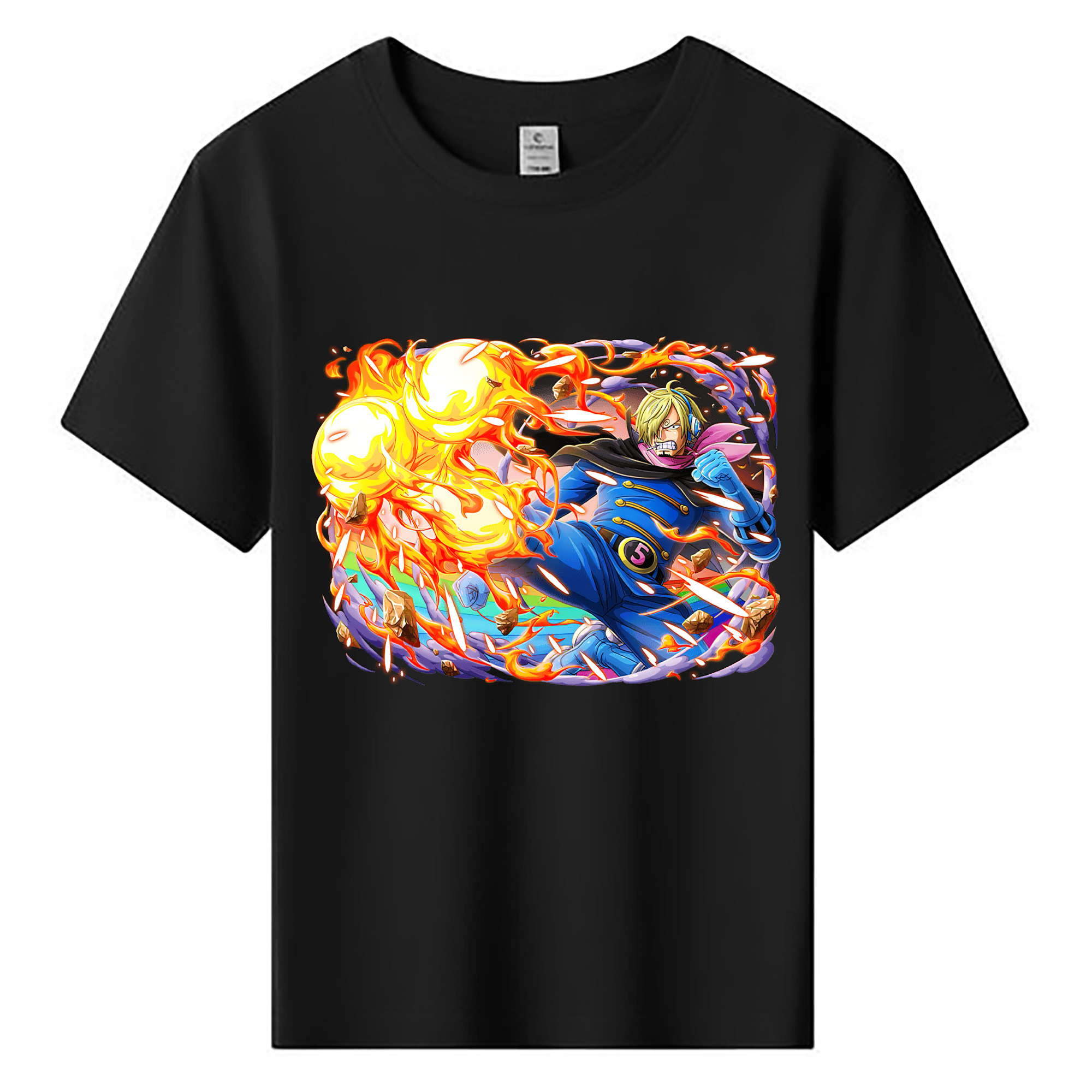 ワンピース サンジ ONE PIECE Sanji 綿100％キッズTシャツ（フロントプリント）