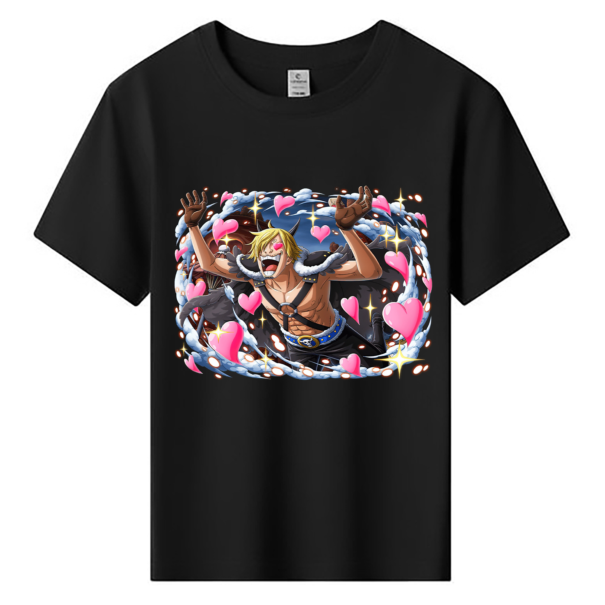 （画像用） ワンピース サンジ ONE PIECE Sanji 綿100％キッズTシャツ（フロントプリント）