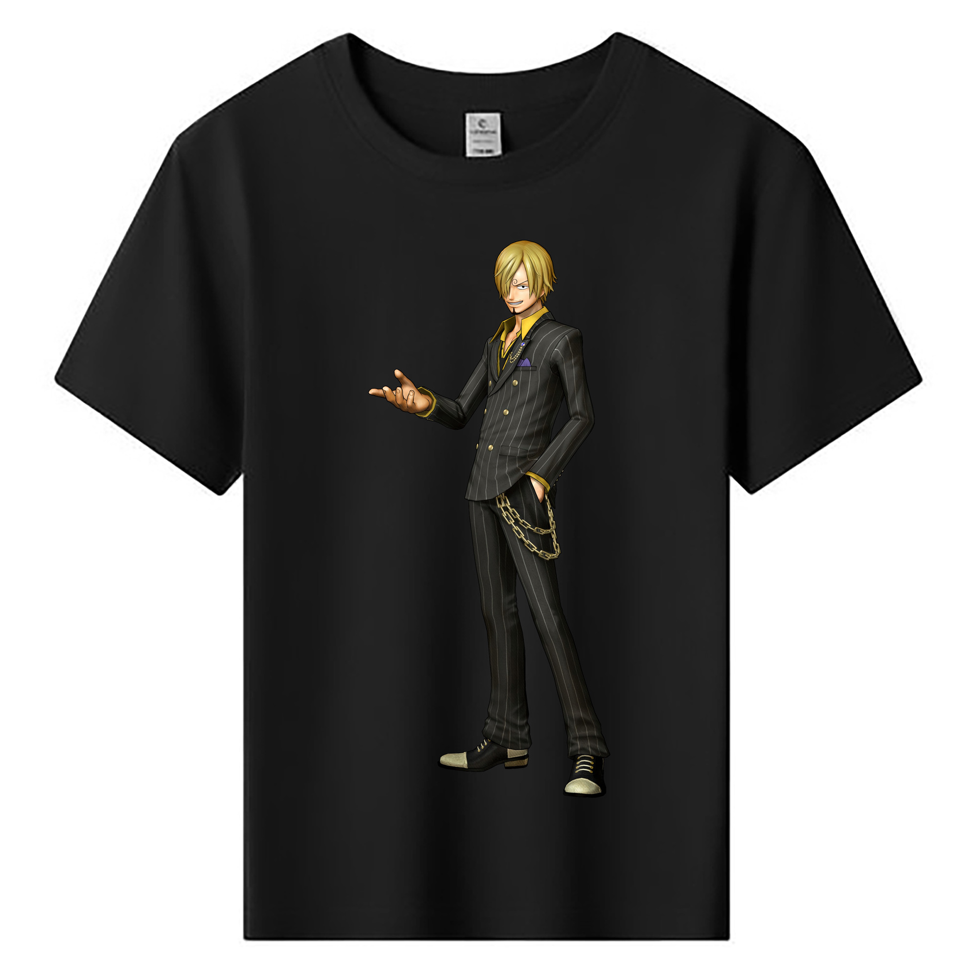 （画像用） ワンピース サンジ ONE PIECE Sanji 綿100％キッズTシャツ（フロントプリント）