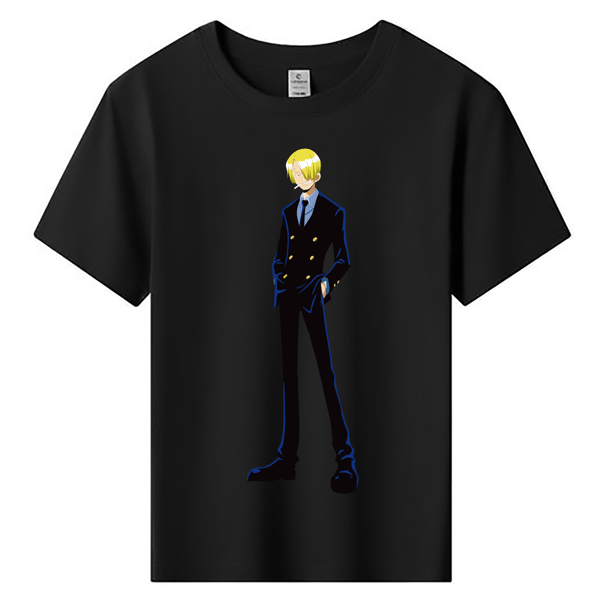 ワンピース サンジ ONE PIECE Sanji 綿100％キッズTシャツ（フロントプリント）