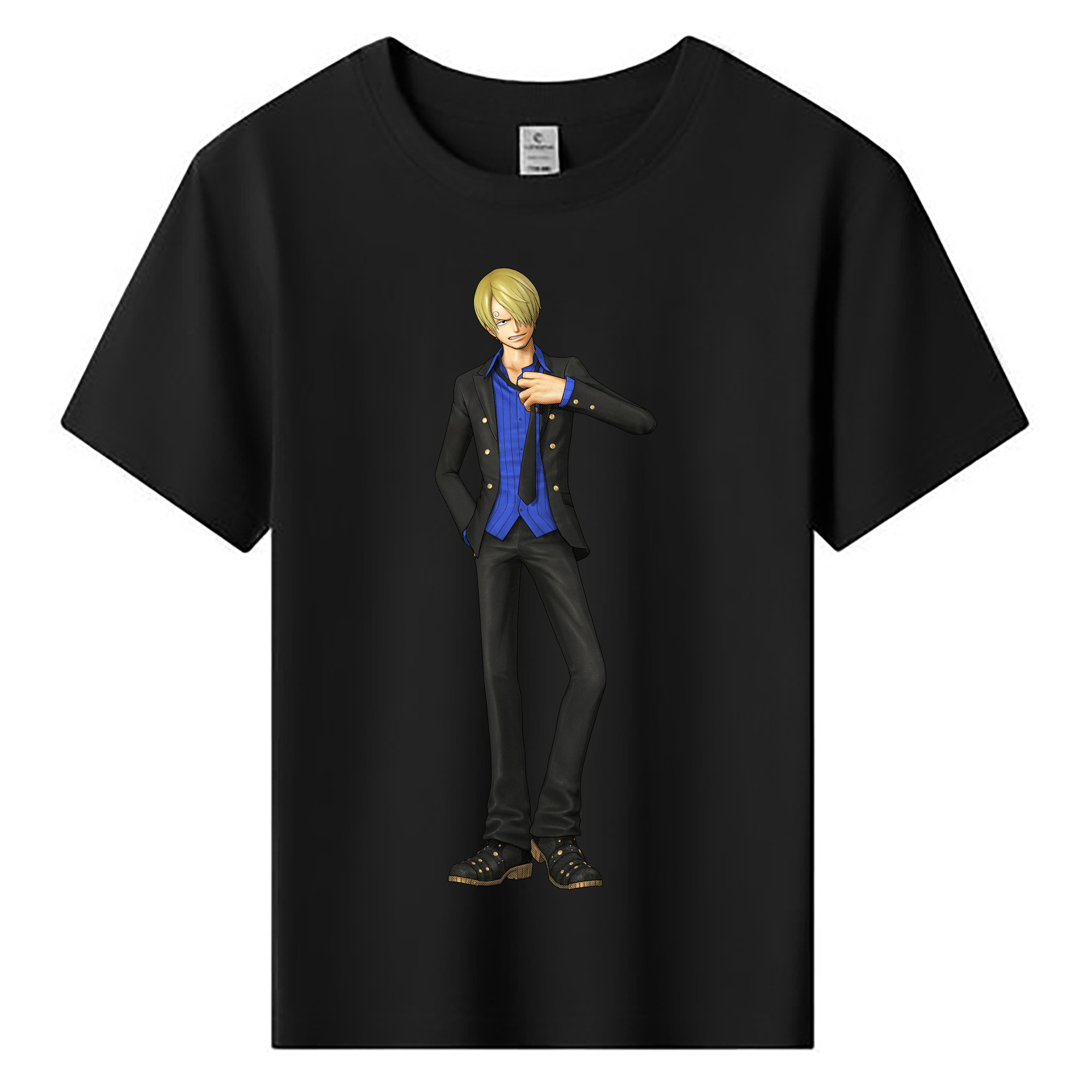 （画像用） ワンピース サンジ ONE PIECE Sanji 綿100％キッズTシャツ（フロントプリント）