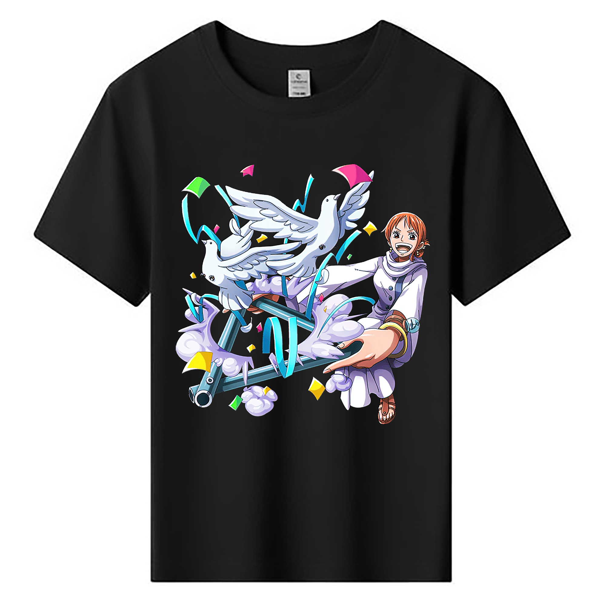 （画像用） ワンピース ナミ ONE PIECE Nami 綿100％キッズTシャツ（フロントプリント）