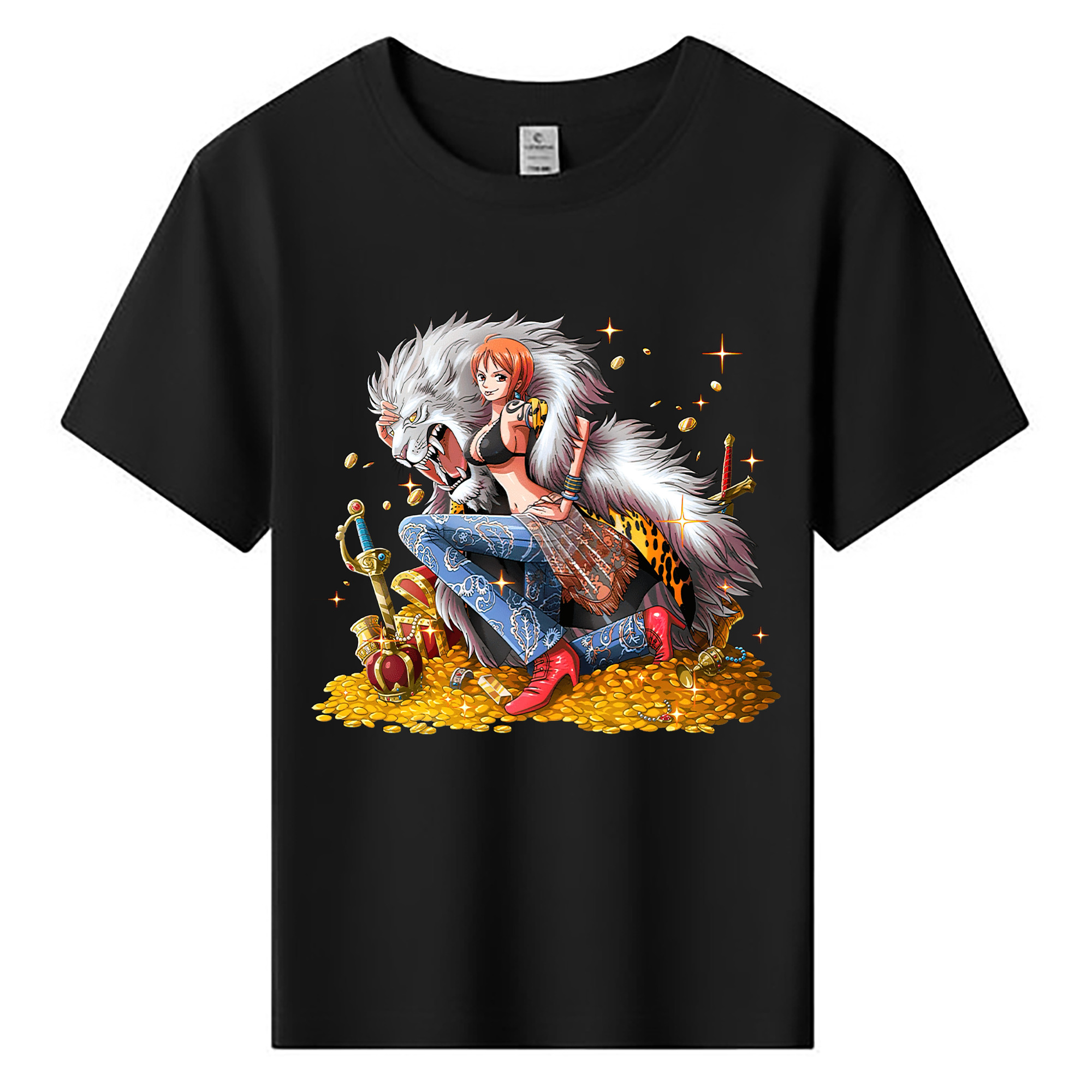 （画像用） ワンピース ナミ ONE PIECE Nami 綿100％キッズTシャツ（フロントプリント）
