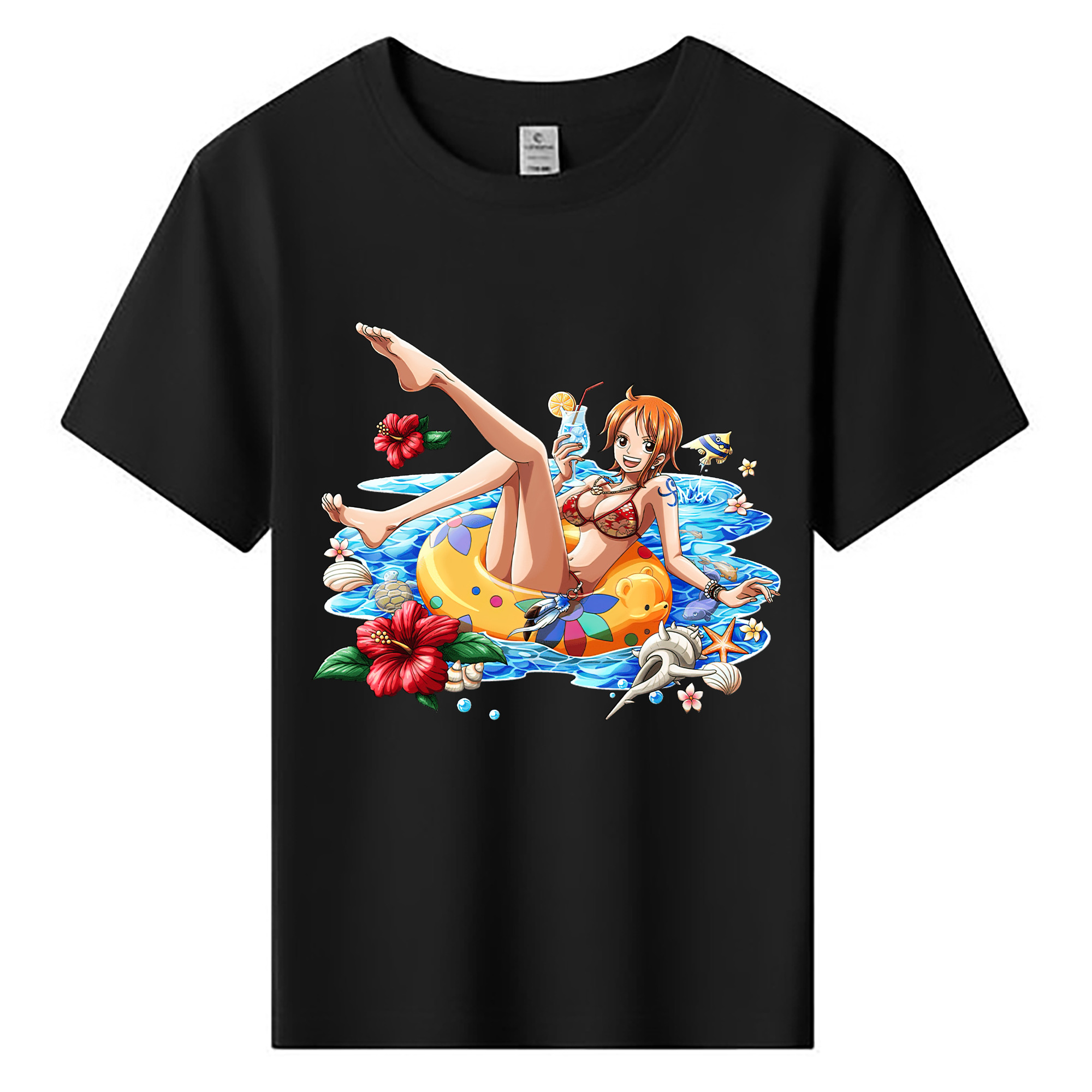 （画像用） ワンピース ナミ ONE PIECE Nami 綿100％キッズTシャツ（フロントプリント）