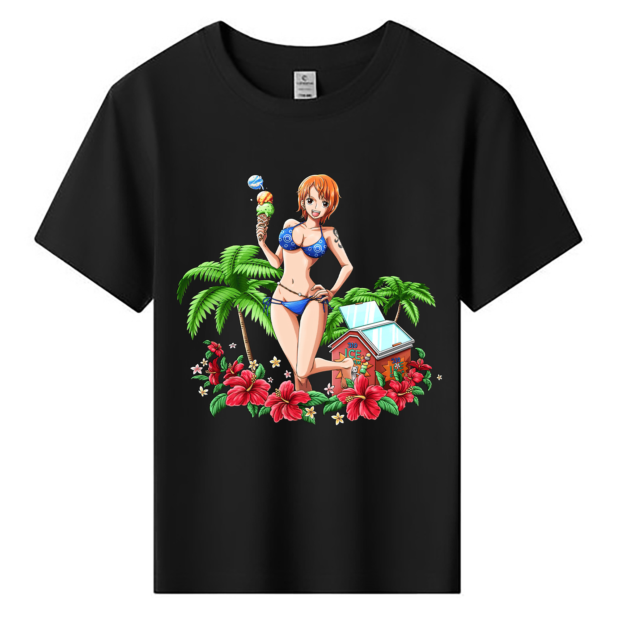 （画像用） ワンピース ナミ ONE PIECE Nami 綿100％キッズTシャツ（フロントプリント）