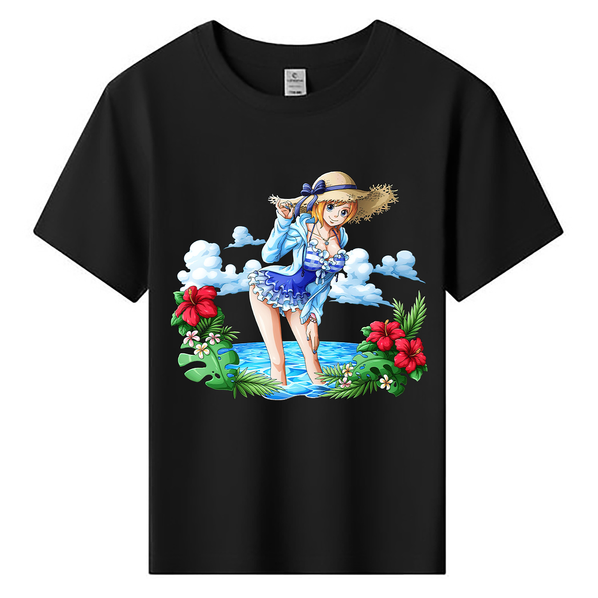 （画像用） ワンピース ナミ ONE PIECE Nami 綿100％キッズTシャツ（フロントプリント）
