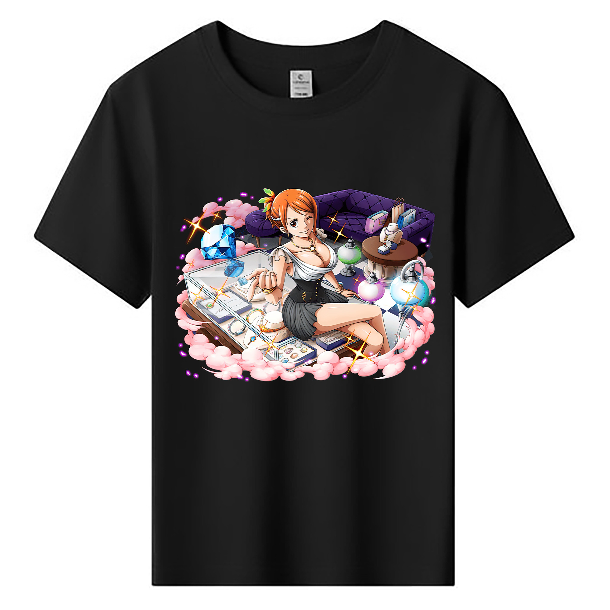 （画像用） ワンピース ナミ ONE PIECE Nami 綿100％キッズTシャツ（フロントプリント）