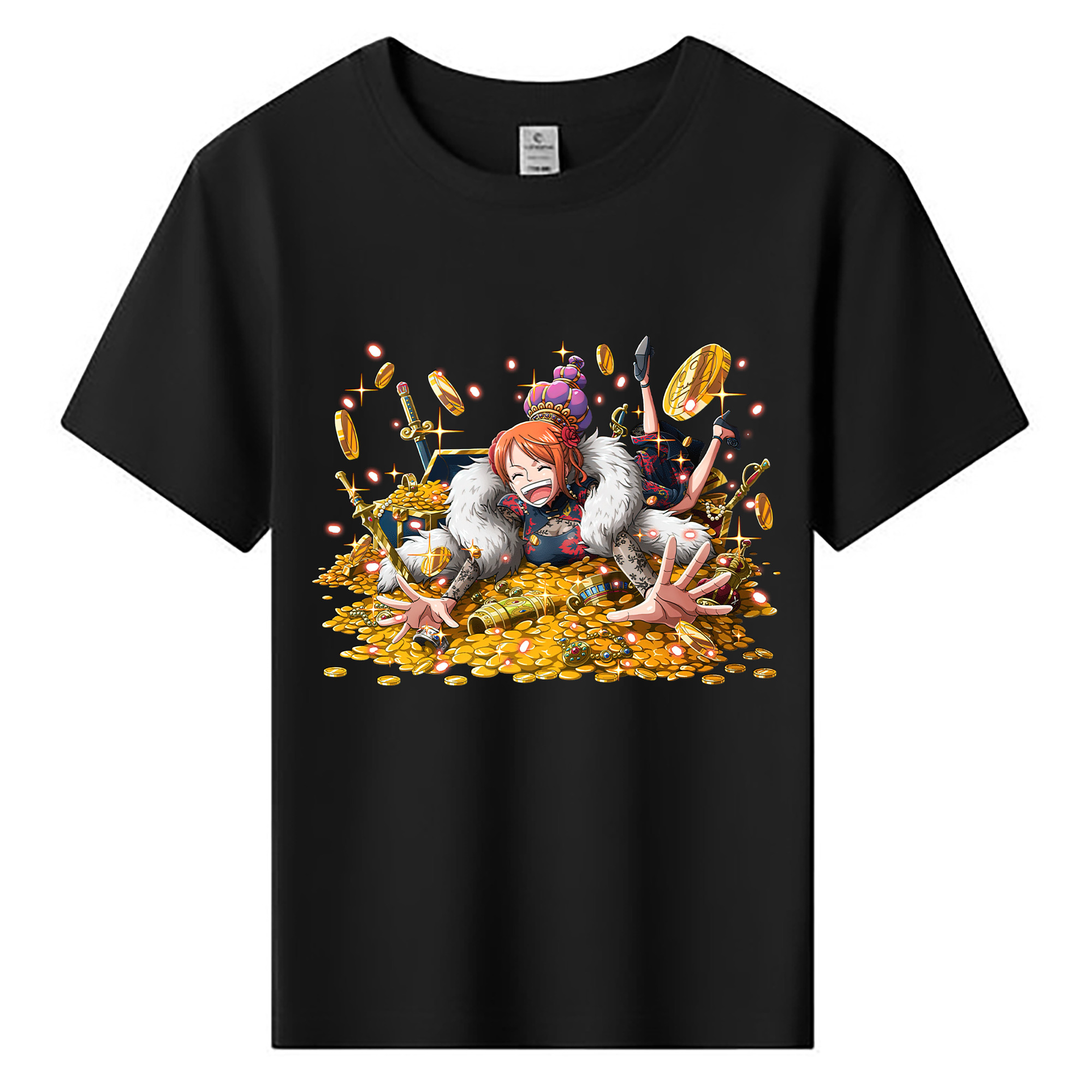 （画像用） ワンピース ナミ ONE PIECE Nami 綿100％キッズTシャツ（フロントプリント）