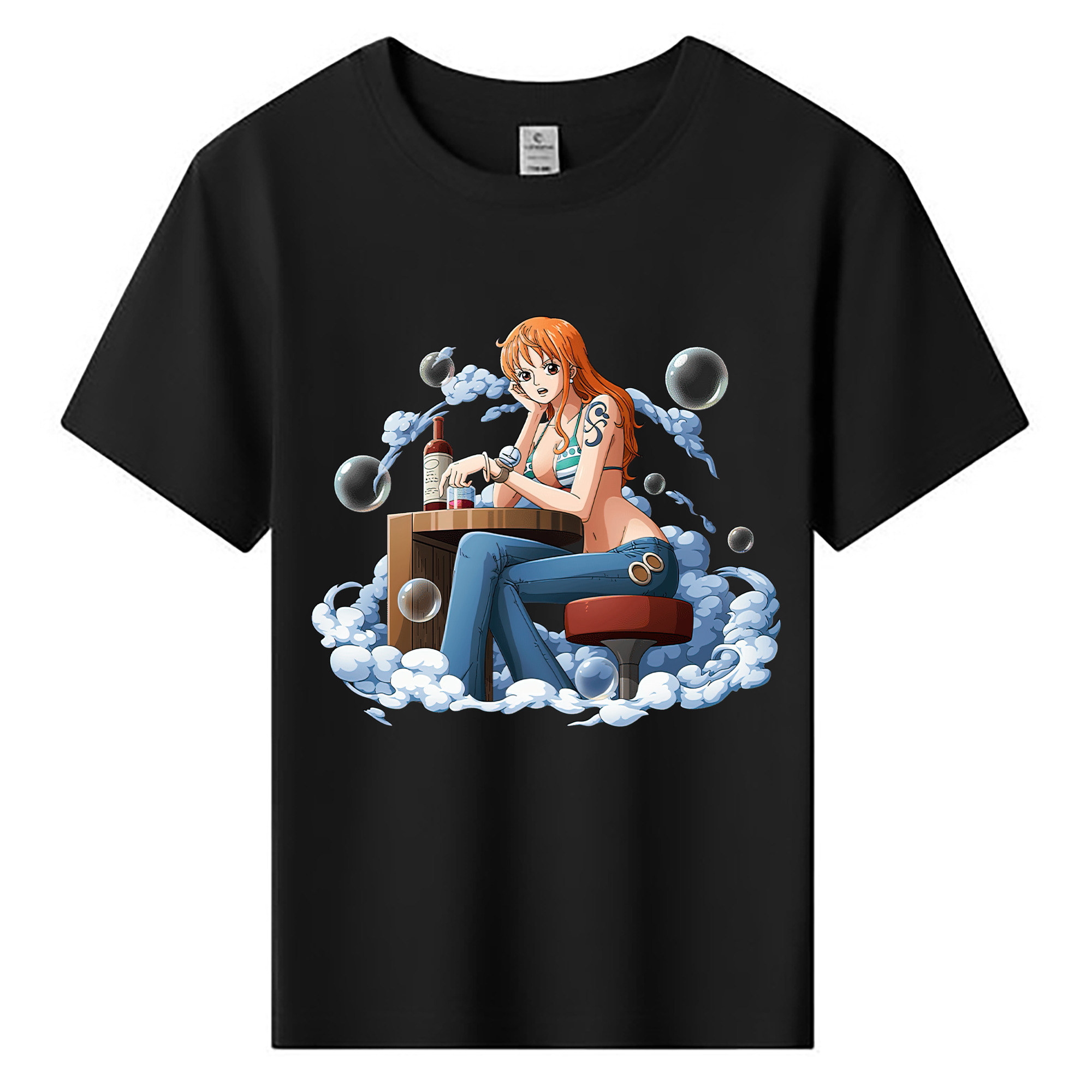 （画像用） ワンピース ナミ ONE PIECE Nami 綿100％キッズTシャツ（フロントプリント）