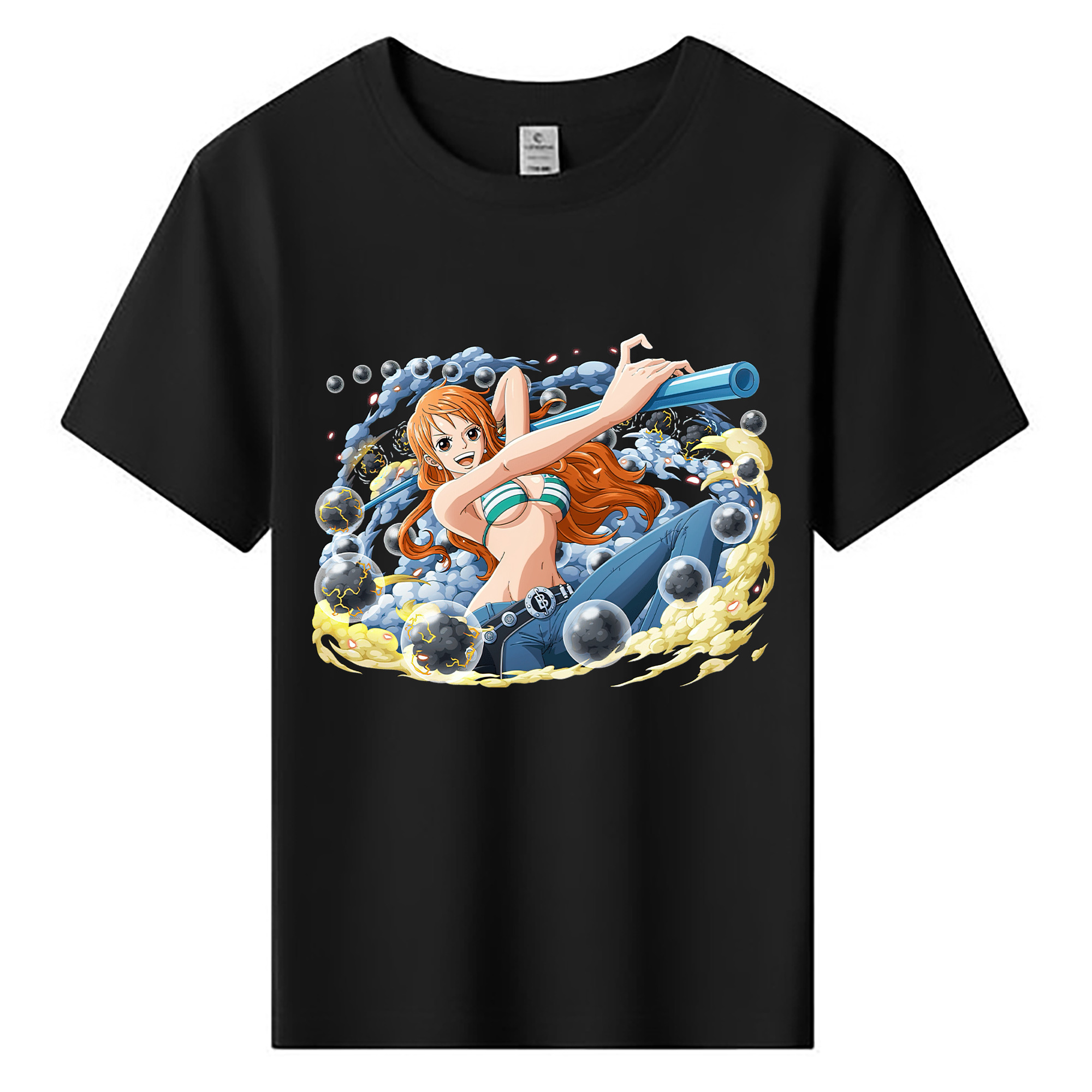 （画像用） ワンピース ナミ ONE PIECE Nami 綿100％キッズTシャツ（フロントプリント）