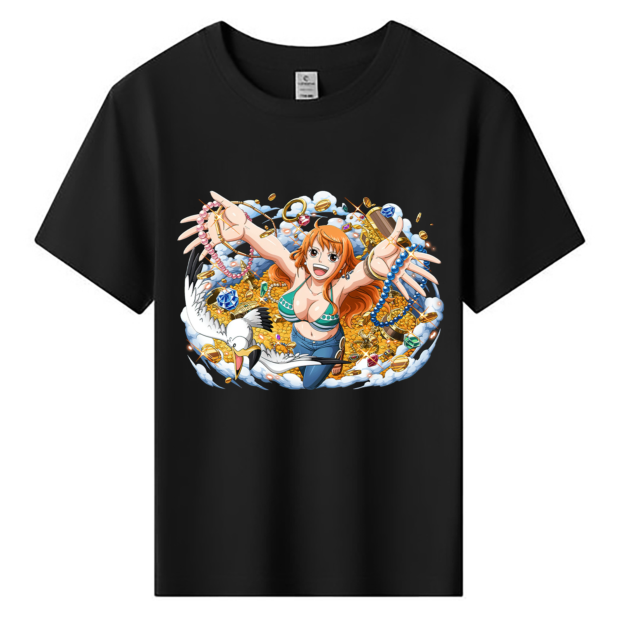 （画像用） ワンピース ナミ ONE PIECE Nami 綿100％キッズTシャツ（フロントプリント）