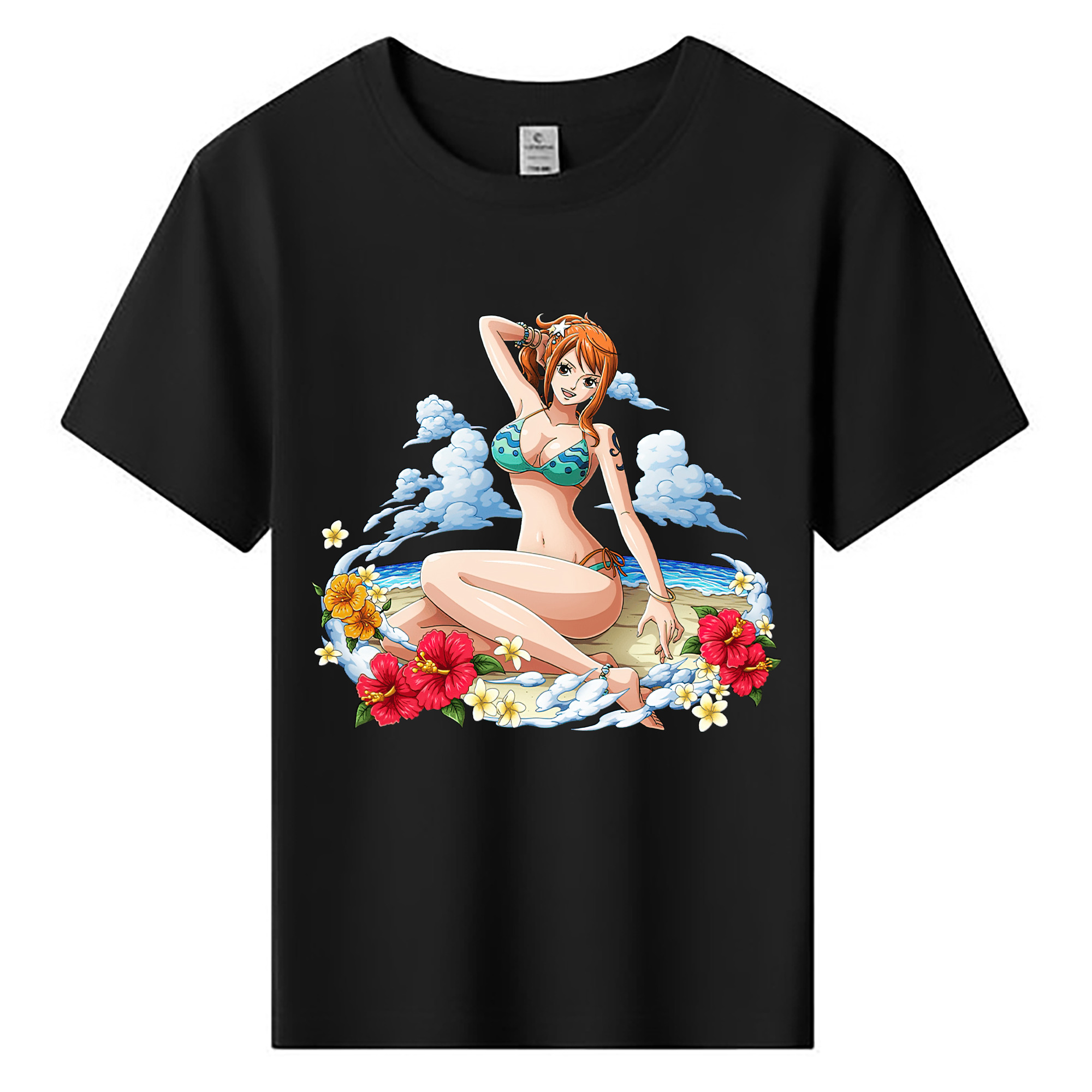 （画像用） ワンピース ナミ ONE PIECE Nami 綿100％キッズTシャツ（フロントプリント）